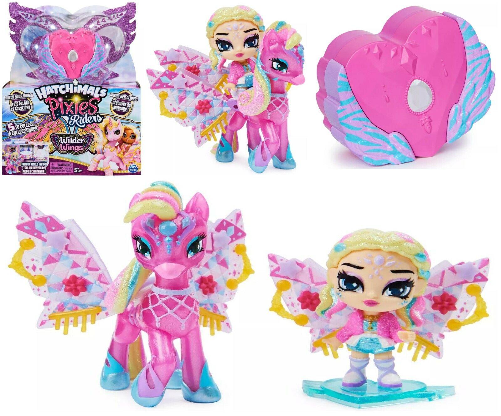 Hatchimals Pixies Riders Wilder Wings Claire Zebra Glider Toy Hatchimal Pet Pony Doll Dragon Horse