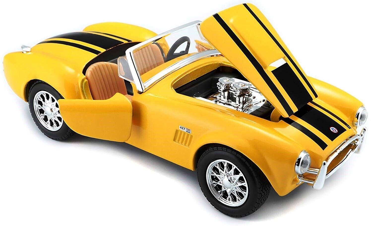 Maisto 1:24 Scale 1965 Shelby Cobra 427 Diecast Car Ages 3+ New Toy Race Car Fun