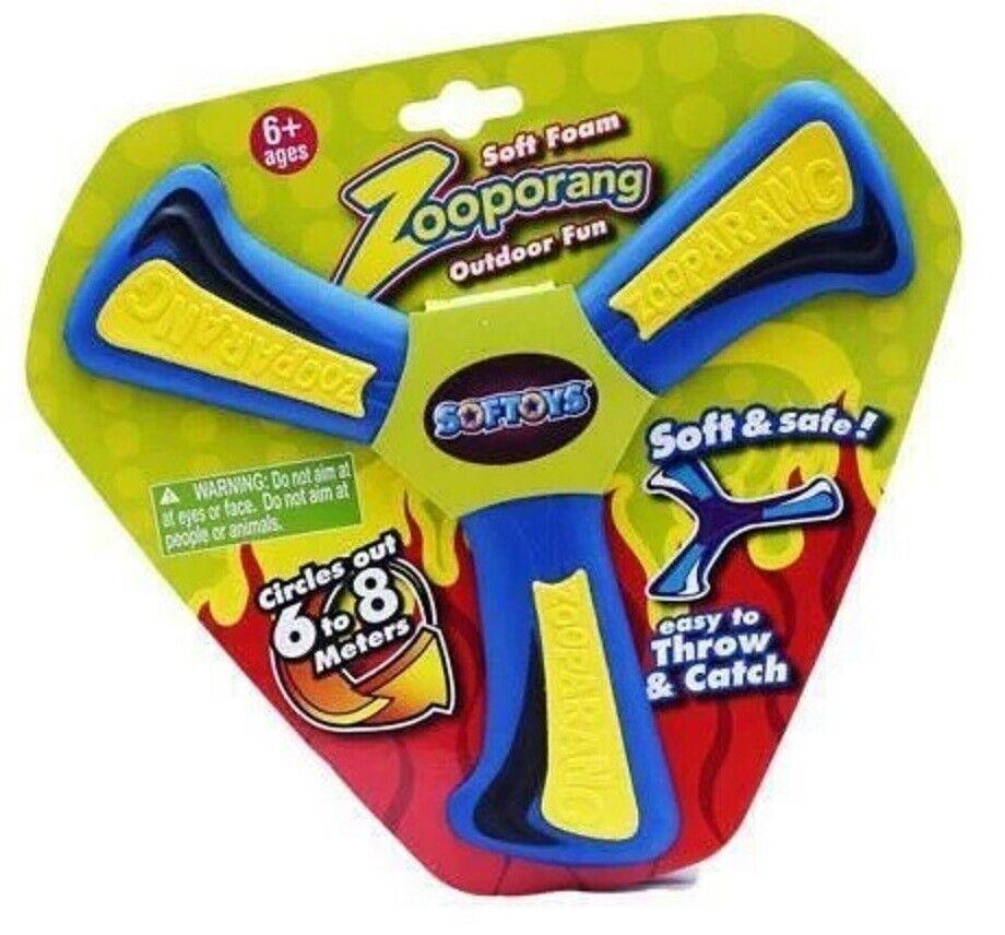 Zooporang Soft Foam Outdoor Fun Boomerang Frisbee Ages 6+ New Toy Throw Catch