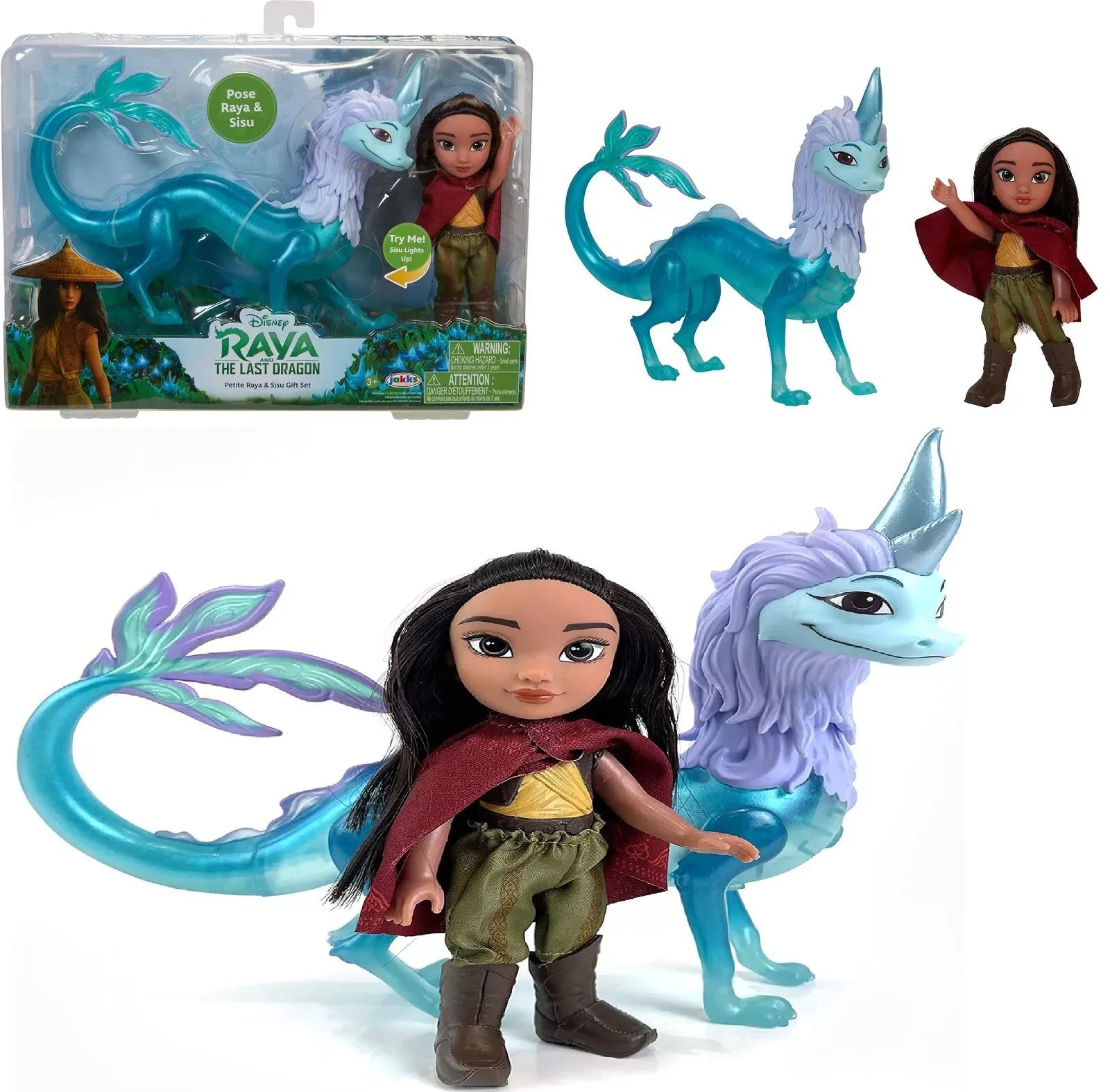 Raya and the Last Dragon Raya & Sisu Petite Action Figure 2 Pack Play Gift