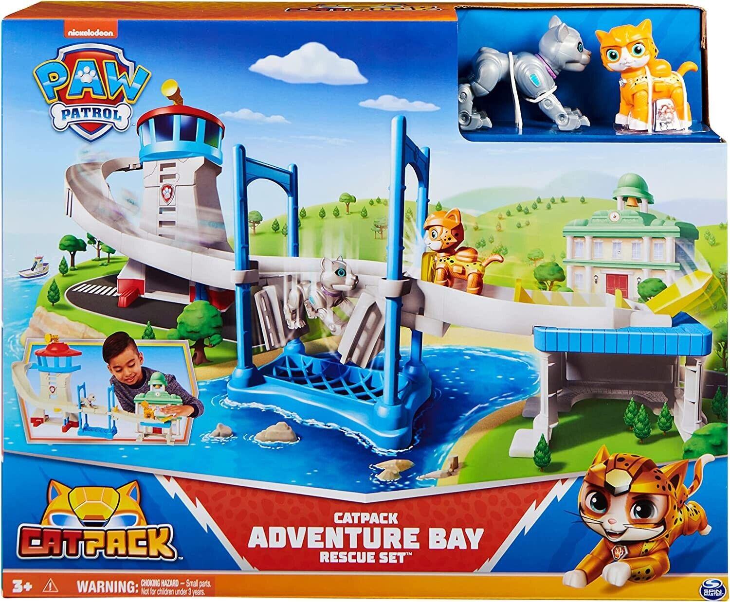 Paw Patrol Cat Pack Adventure Bay Playset with Lookout Tower and 2 Figures Play