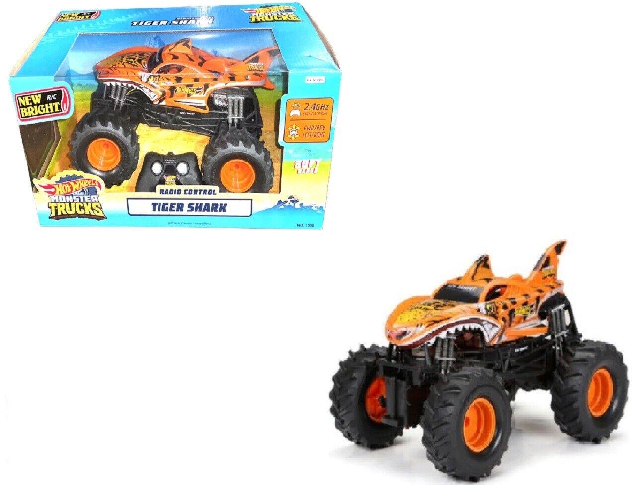 New Bright RC 1:15 Scale Hot Wheels Tiger Shark 6+ Toy Car Race
