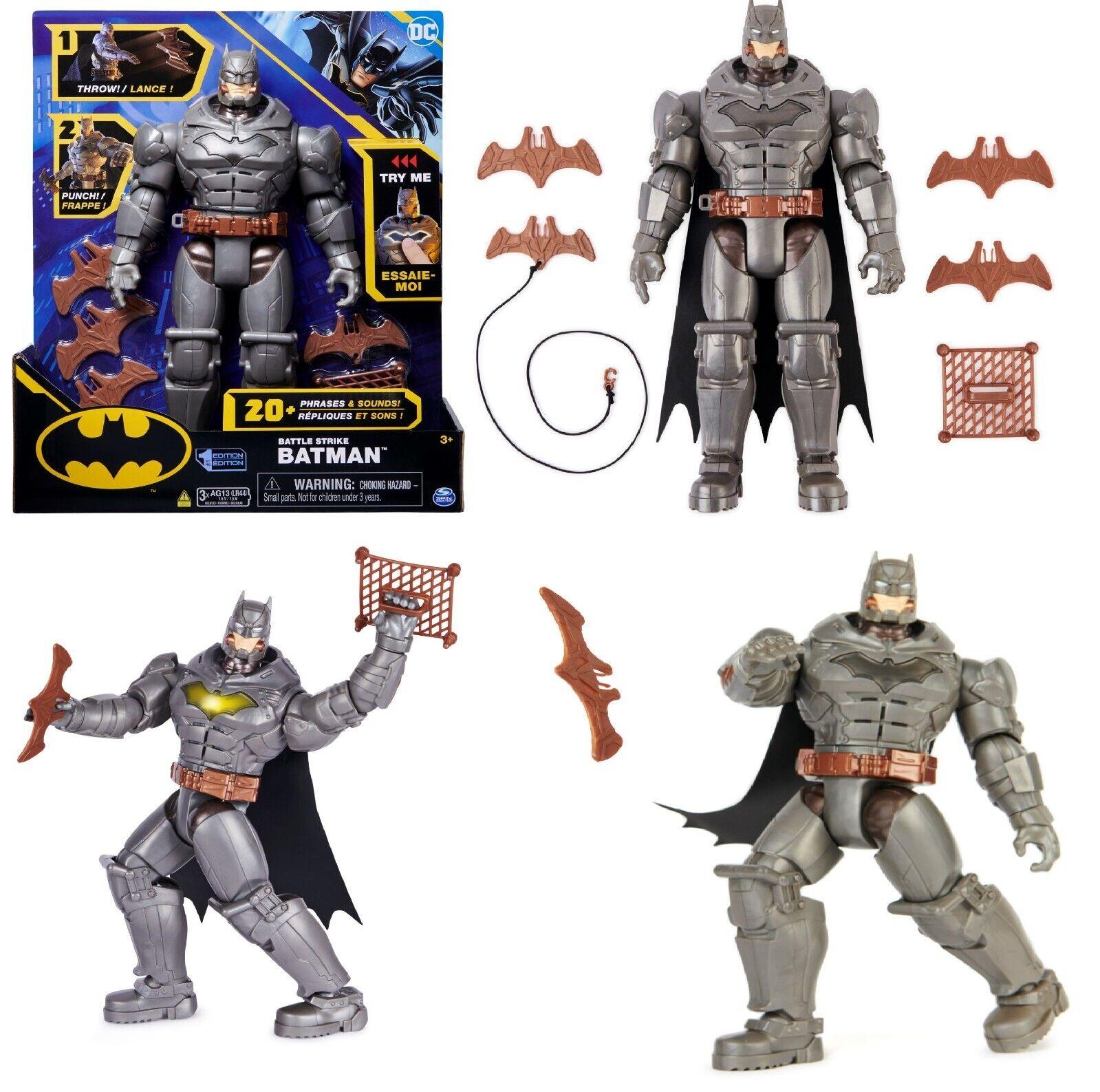 Batman 12 Inch Battle Strike Action Figure with Sounds and Phrases Armour Play