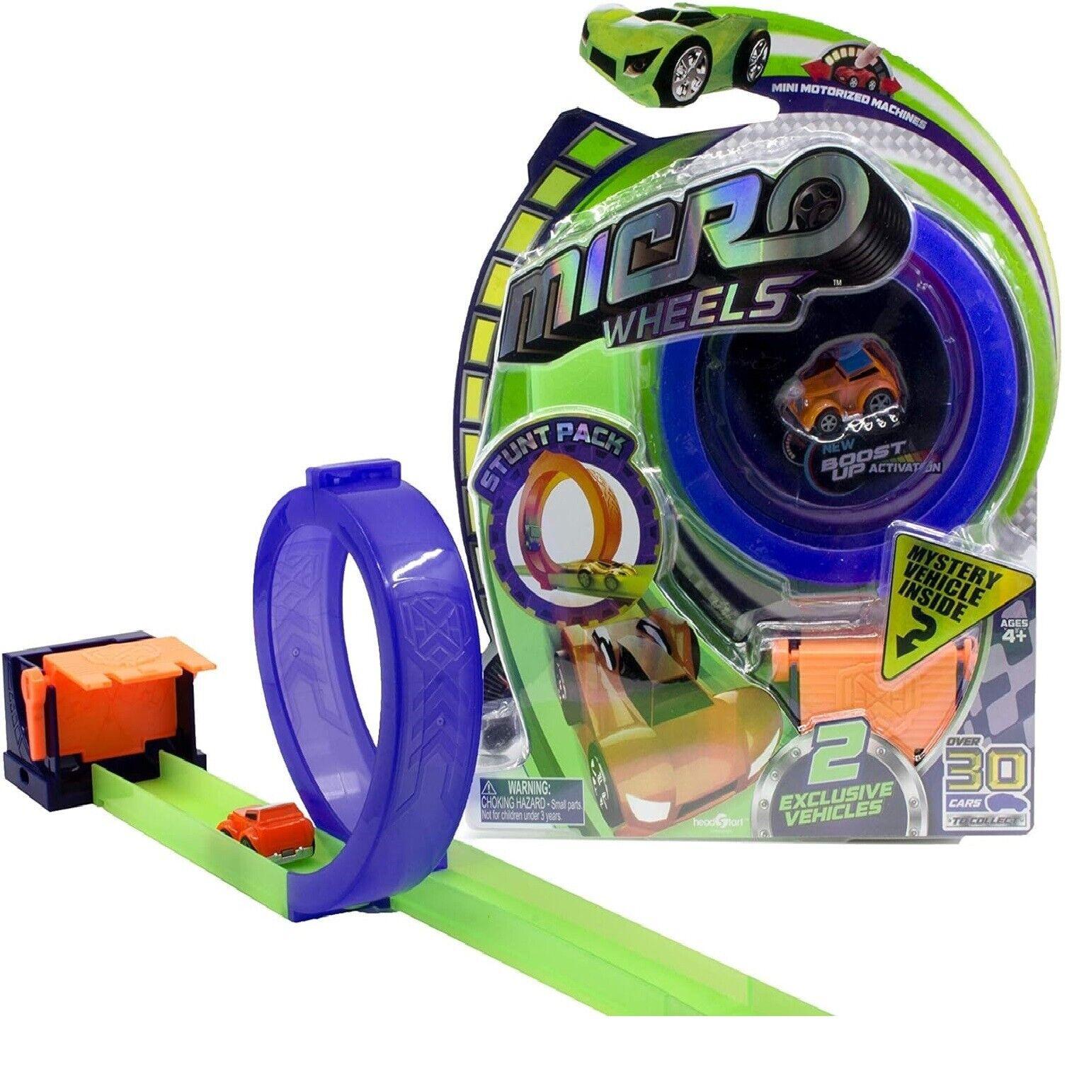 Micro Wheels Stunt Pack Mini Racing Car Set Assorted Race Fast Loop Track Gift