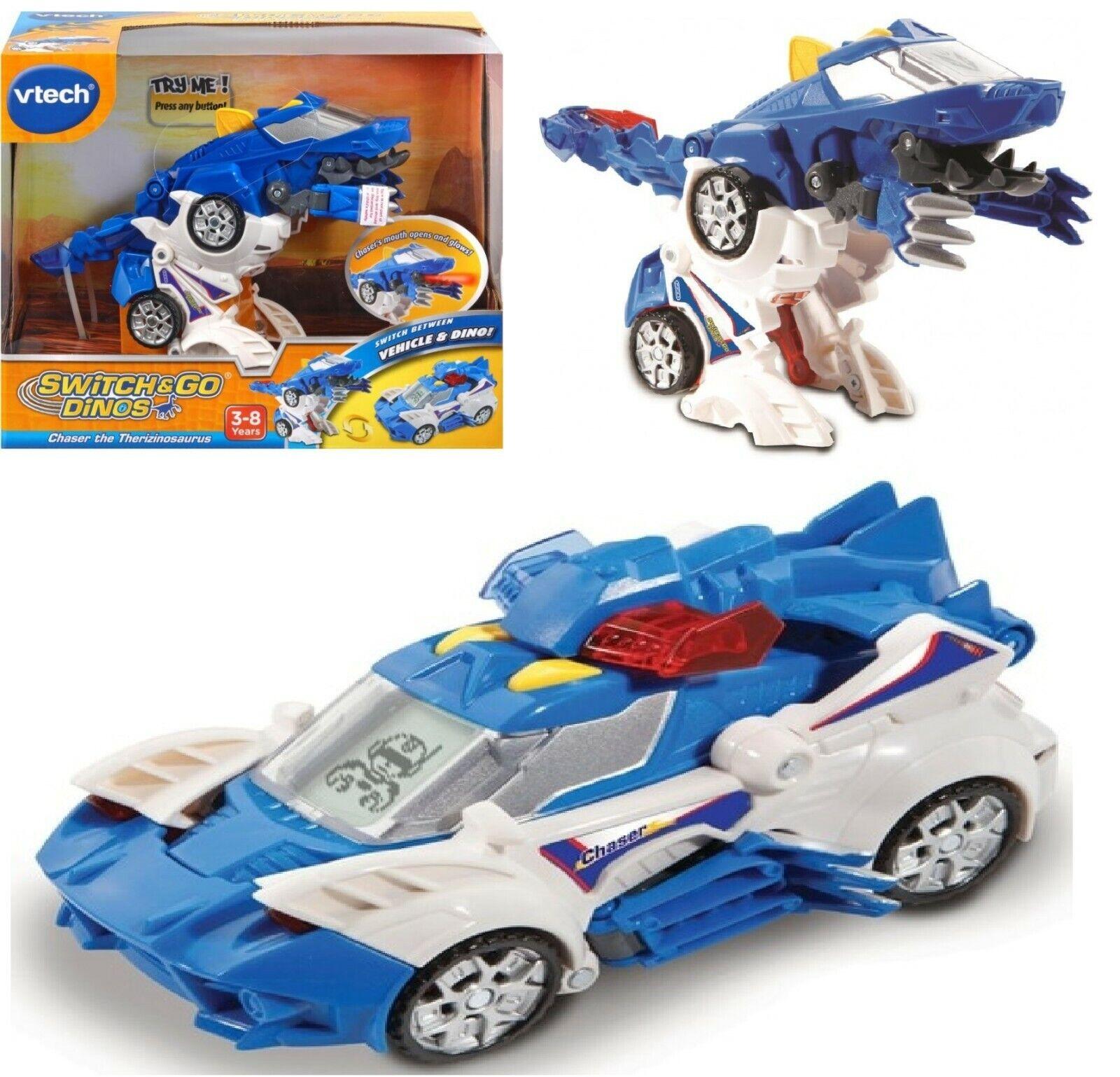 Vtech Switch & Go Dinos-Chaser The Therizinosaurus-Ages 3+ Toy dino Car transformer