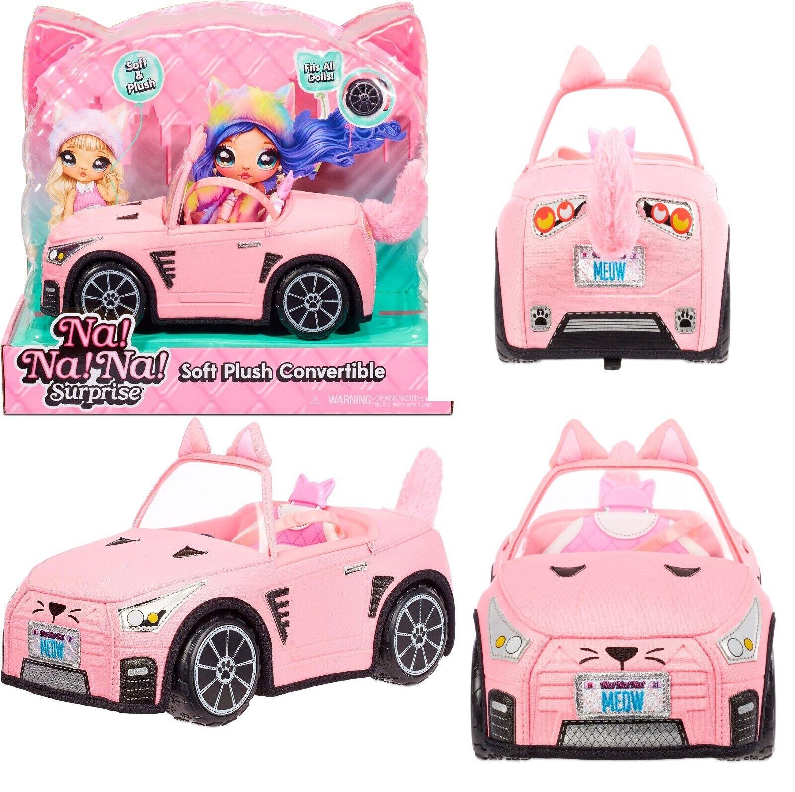 Na! Na! Na! Surprise Pink Soft Plush Convertible Car Na Kitty Race Play Gift
