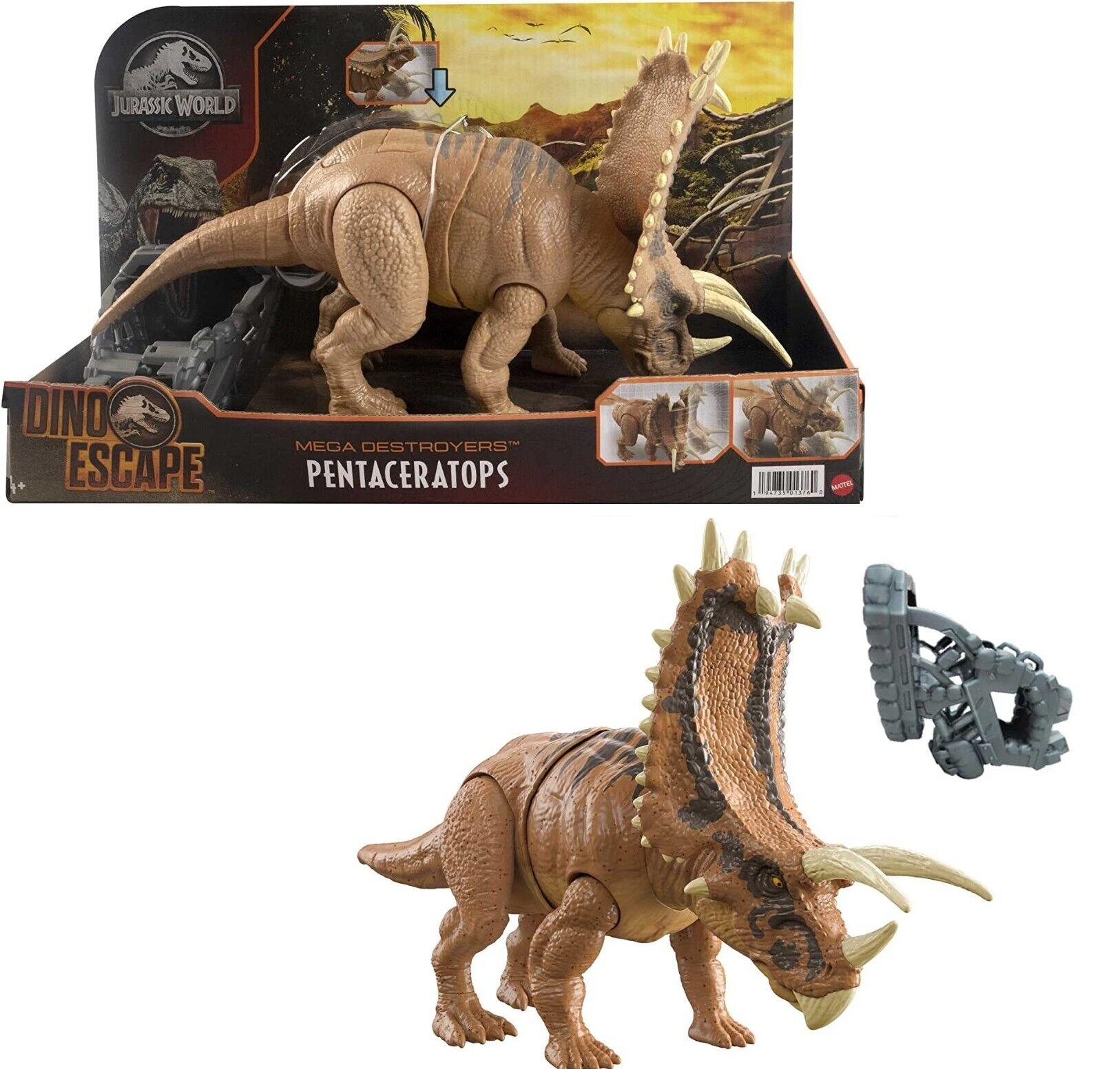 Jurassic World Mega Destroyers Action Dinosaur- Pentaceratops- Ages 4+ New Toy Dino Chomp Play