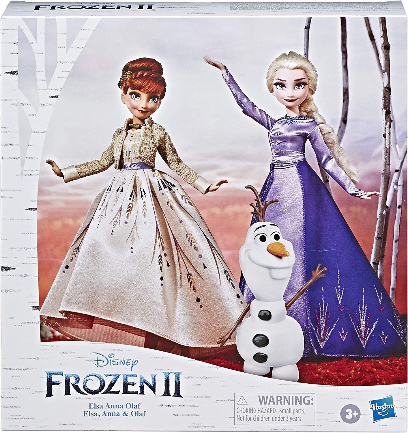Disney Frozen Elsa Anna and Olaf Fashion Doll 3 Pack Ages 3+ New Toy Play Gift
