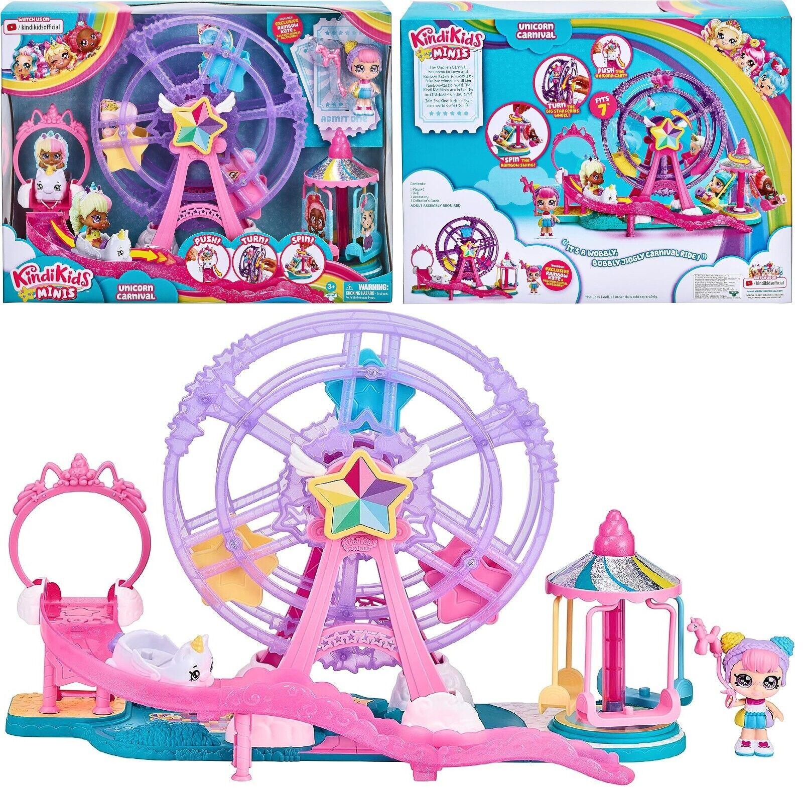 Kindi Kids Minis Collectable Ferris Wheel and Posable Bobble Head Figurine Toy
