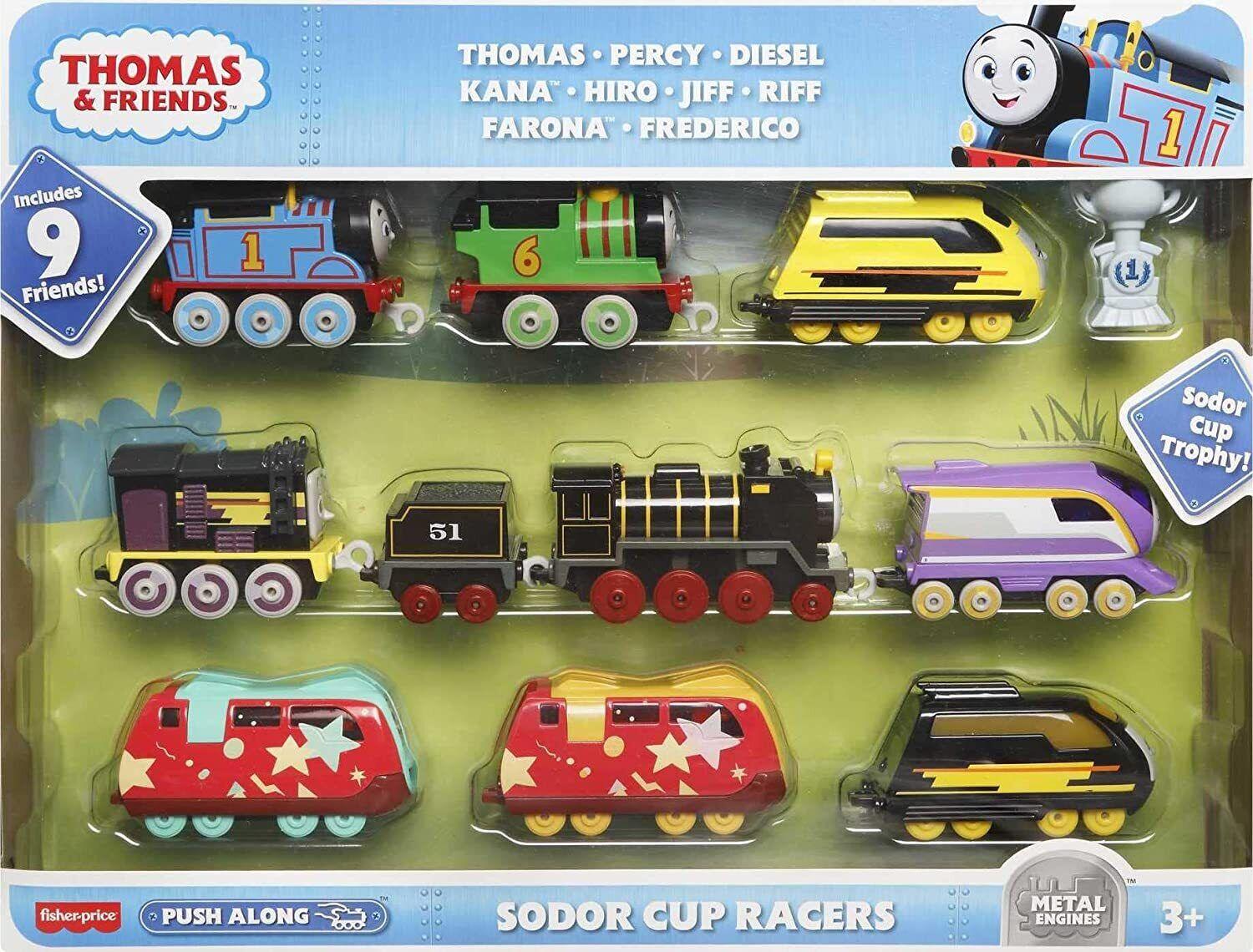 Thomas & Friends Trackmaster New Train Track Metal Engine Diecast Car Sodor Cup 9 Pack Racers
