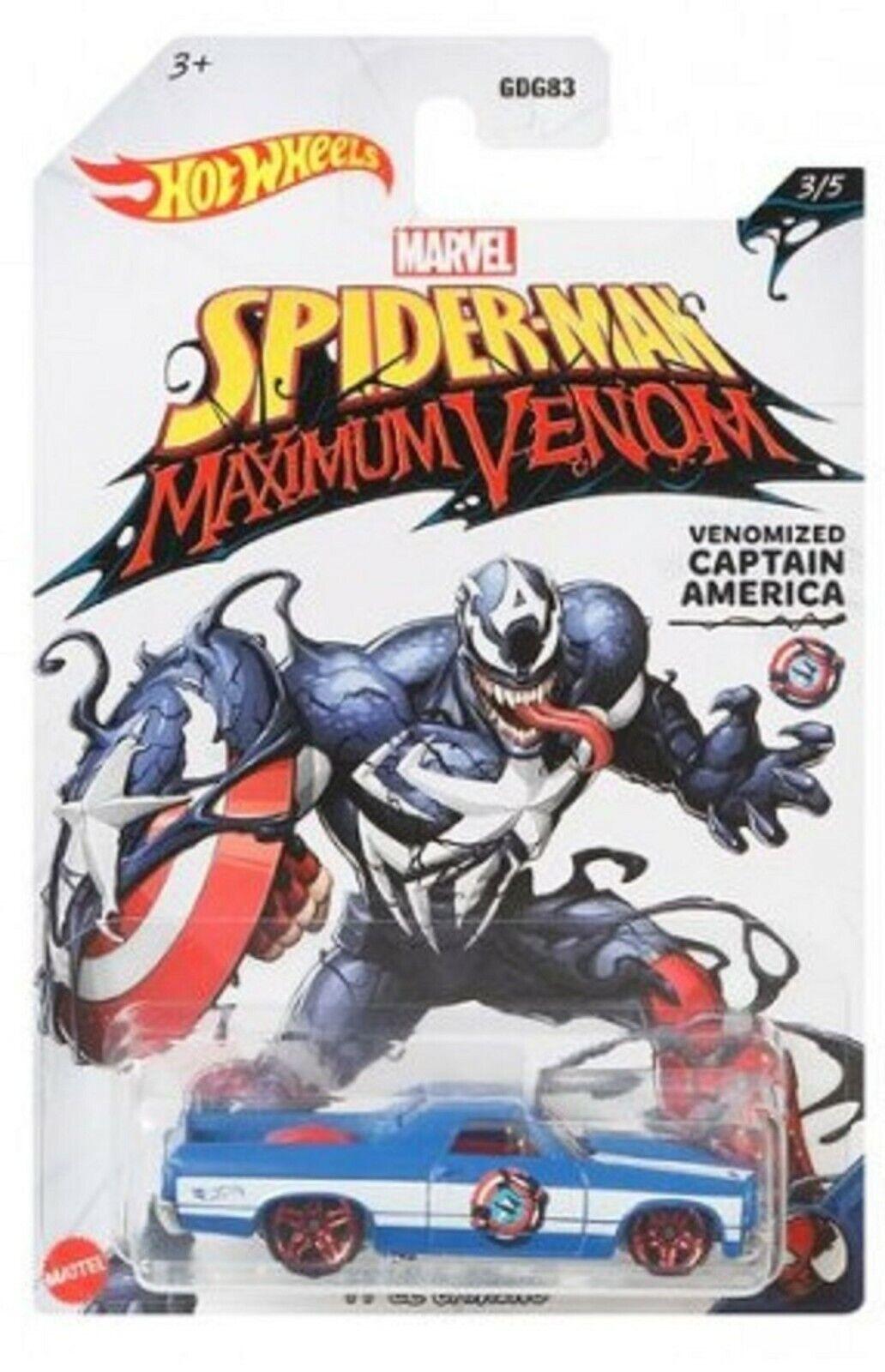 Hot Wheels Marvel Car 3+ Toy Vinom Captain America Character Car Race Fun