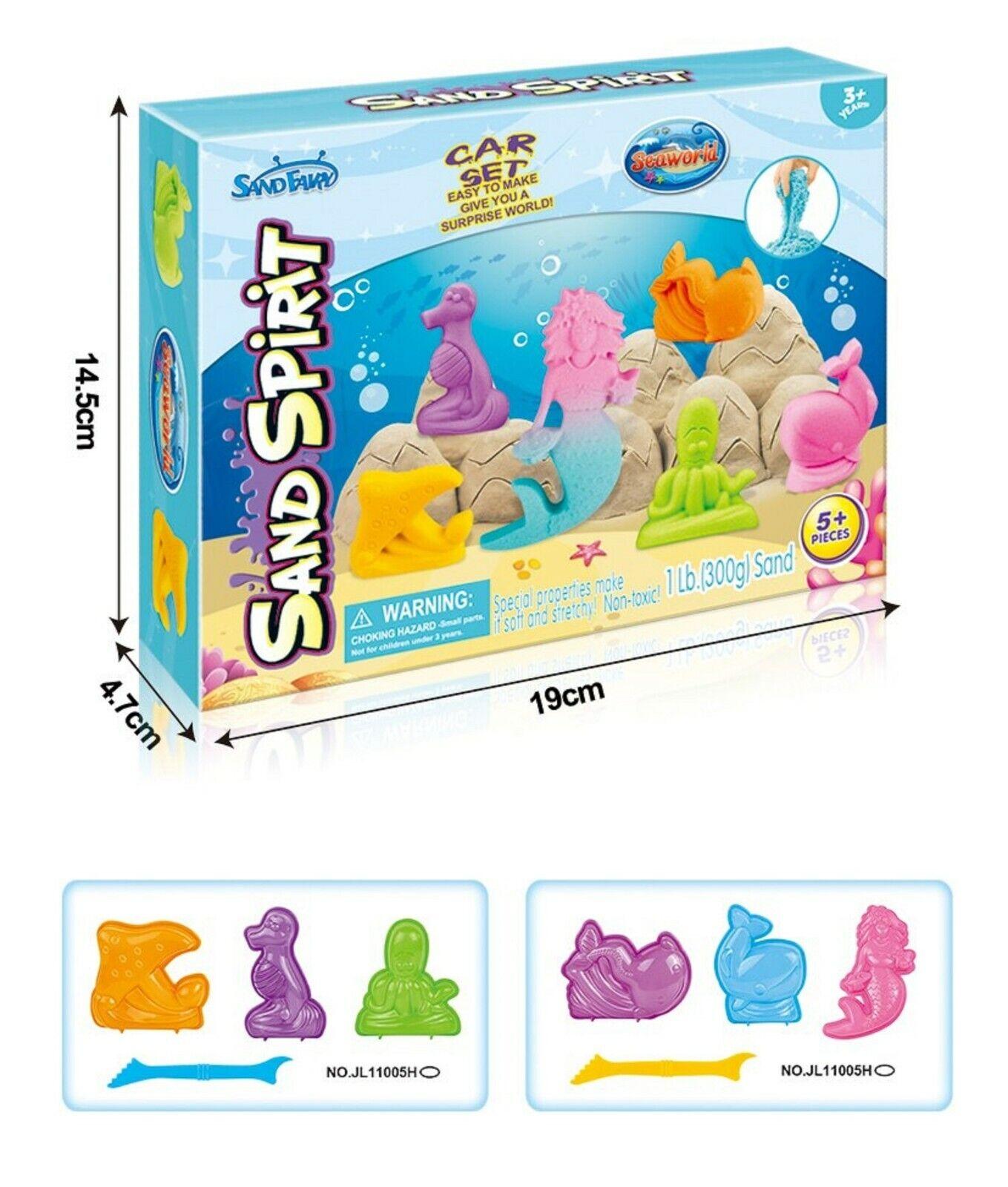 Sand Spirit Set 5+ pieces 300G Glow in the dark ages 3+ Toy Play Build Colour