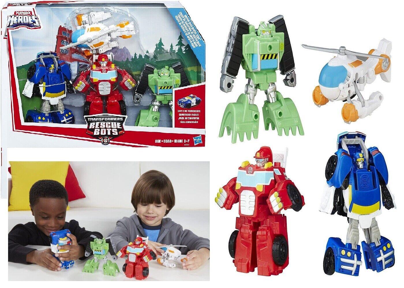 Playskool Transformers Rescue Bots Boulder Blades Police Heatwave Ages 3 New Toy