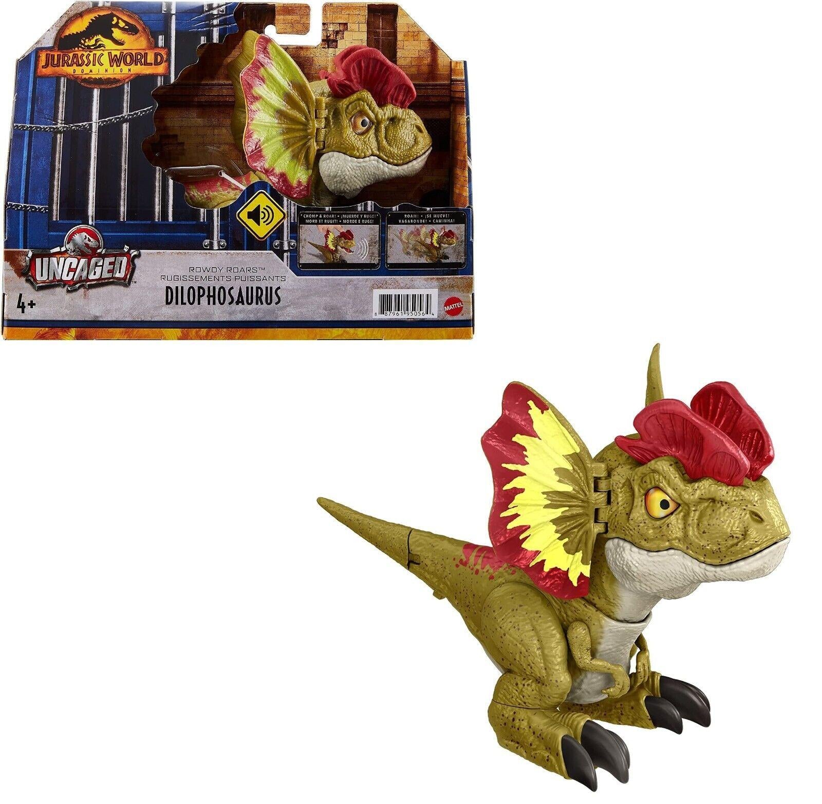 Jurassic World Dominion Uncaged Rowdy Roars Interactive- Dilophosaurus-Dinosaur