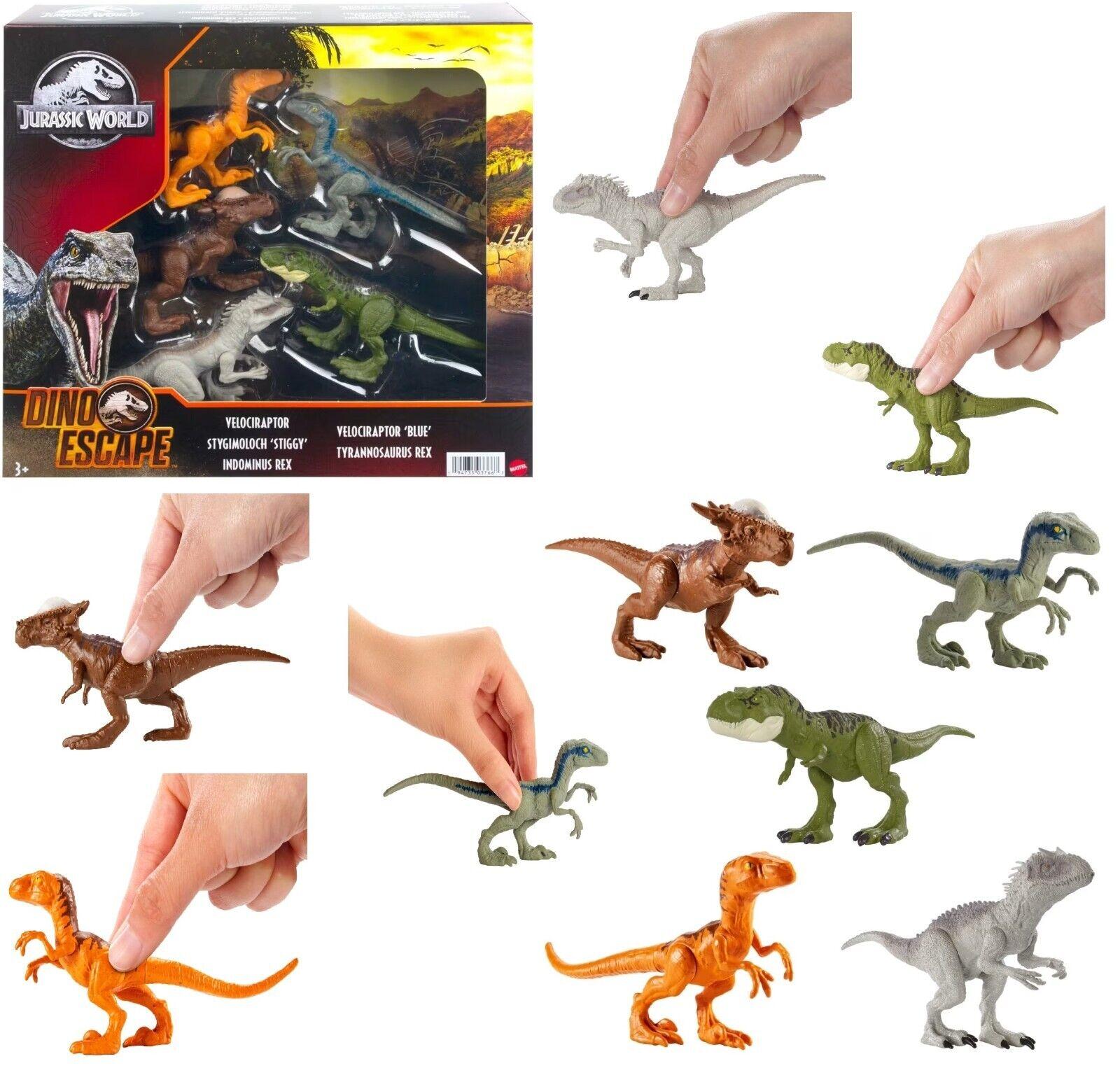Jurassic World Dino Escape Value 5 Pack Dinosaurs Velociraptor Indominus Rex