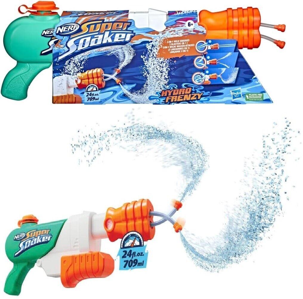 Nerf Super Soaker Hydro Frenzy Water Blaster Wild 3-In-1 Outdoor New Toy Play