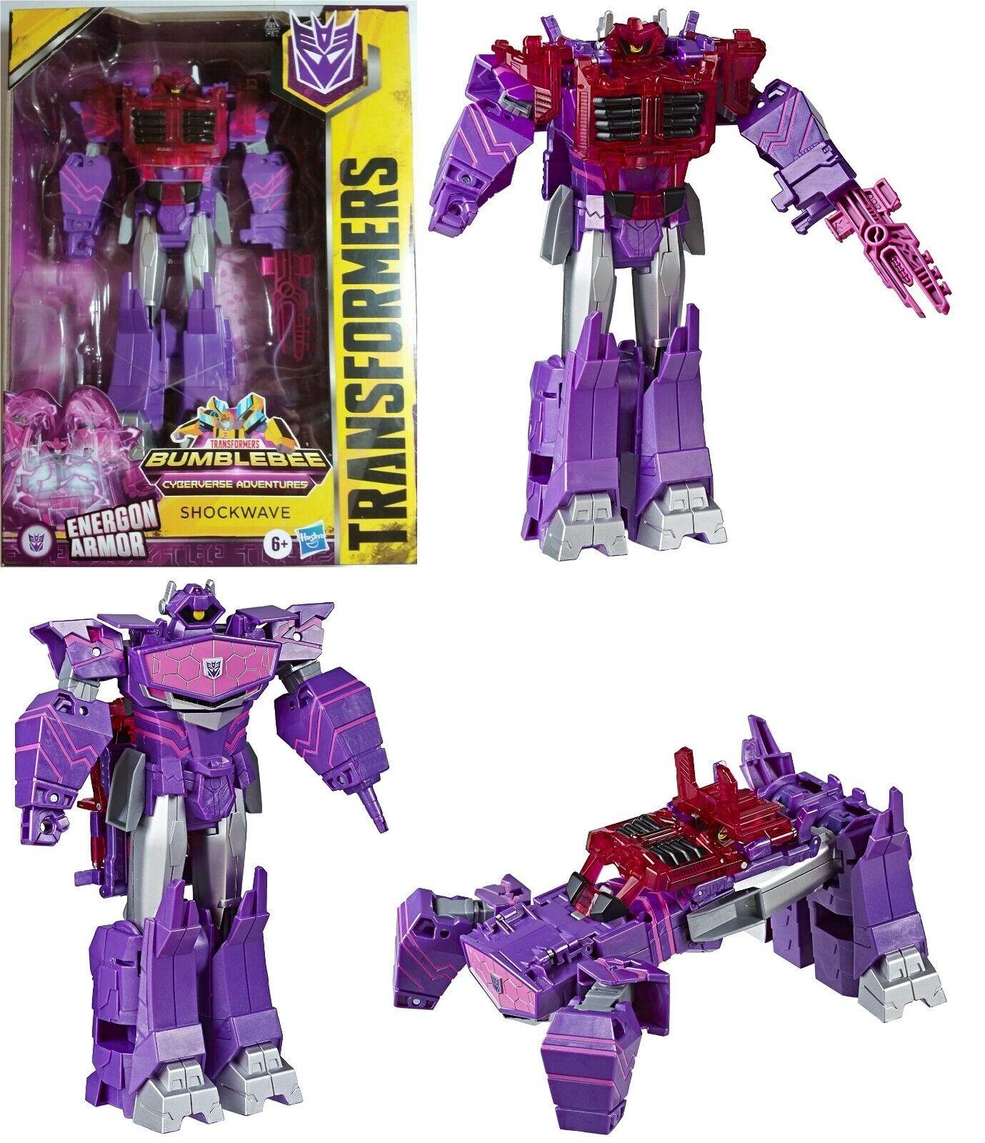 Transformers Cyberverse Ultimate-Anergon Armor Shockwave- Prime 6+ Toy Robot Car Truck