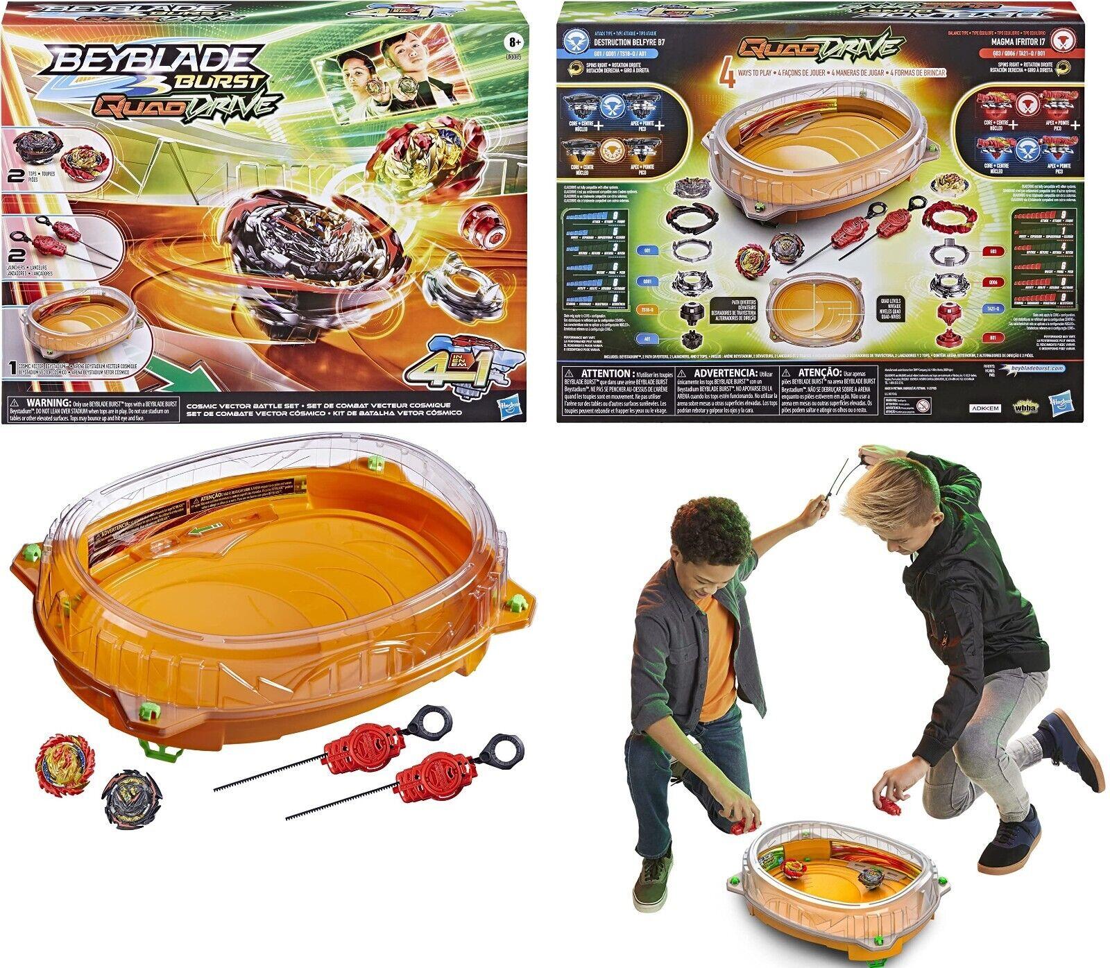 Beyblade Burst QuadDrive Cosmic Vector Battle Set Battle Game with Beystadium