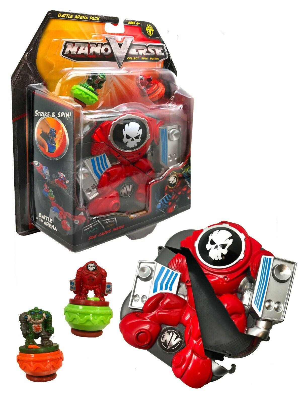 NanoVerse Battle Arena Pack Ages 6+ Toy Fight Play Game Robot Spinner Warrier