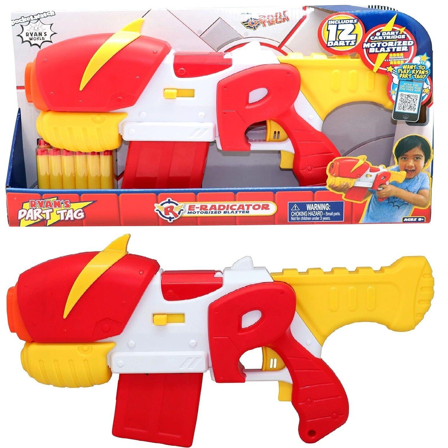 Ryan's World Foam Dart Tag E-Radicator Motorized Blaster Ages 8+ New Toy Ryan