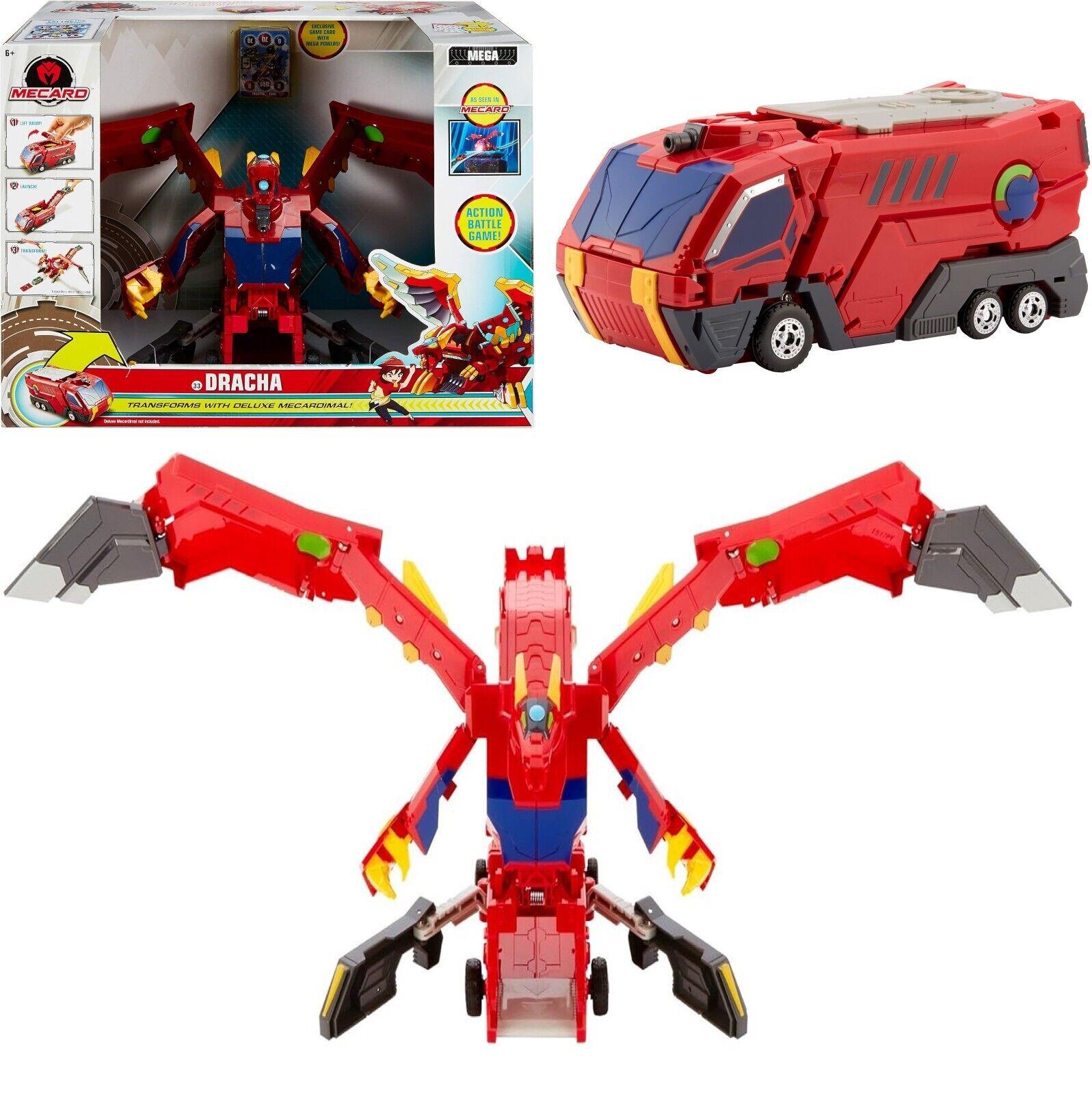 Turning MeCard Mega Drakona Mecardimal Figure Ages 6+ New Toy Dragon Car Race