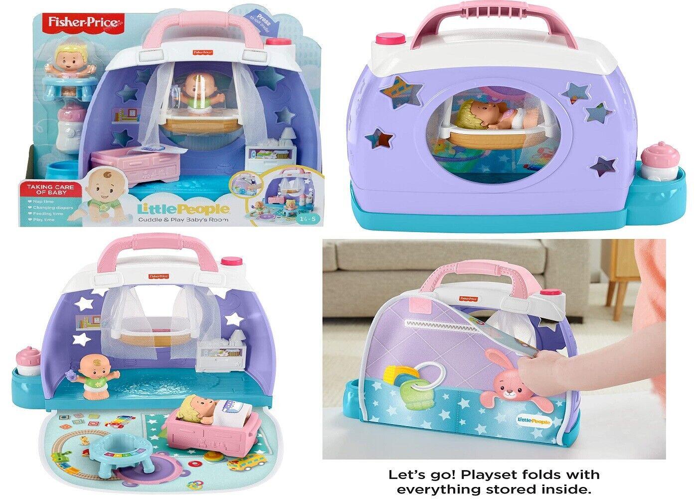 Fisher-Price Little People Cuddle Portable Nursery Play Set Ages 2+ Toy Play Fun