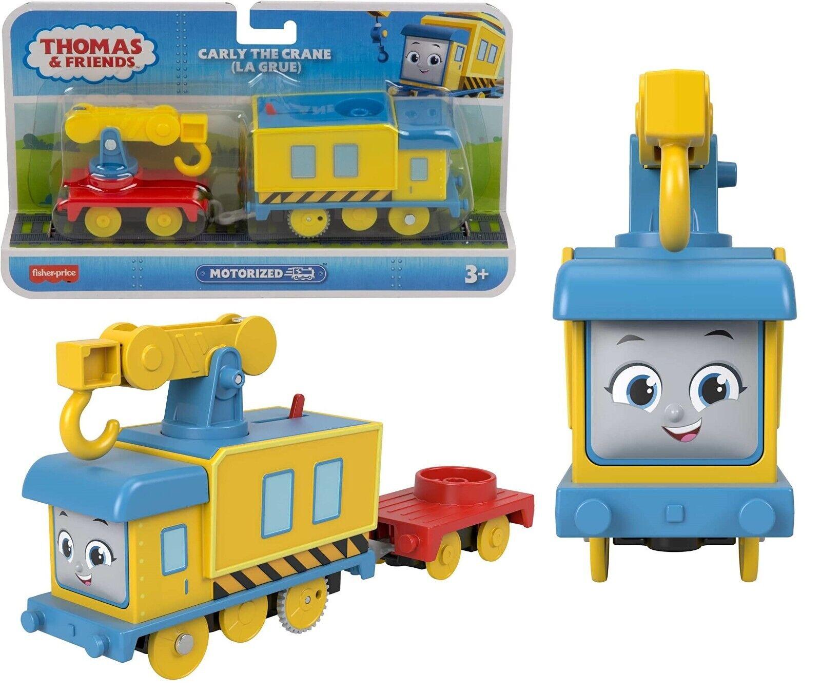 Thomas & Friends Motorised Trackmaster. Master Carley Crain Train Engine, Multicolor