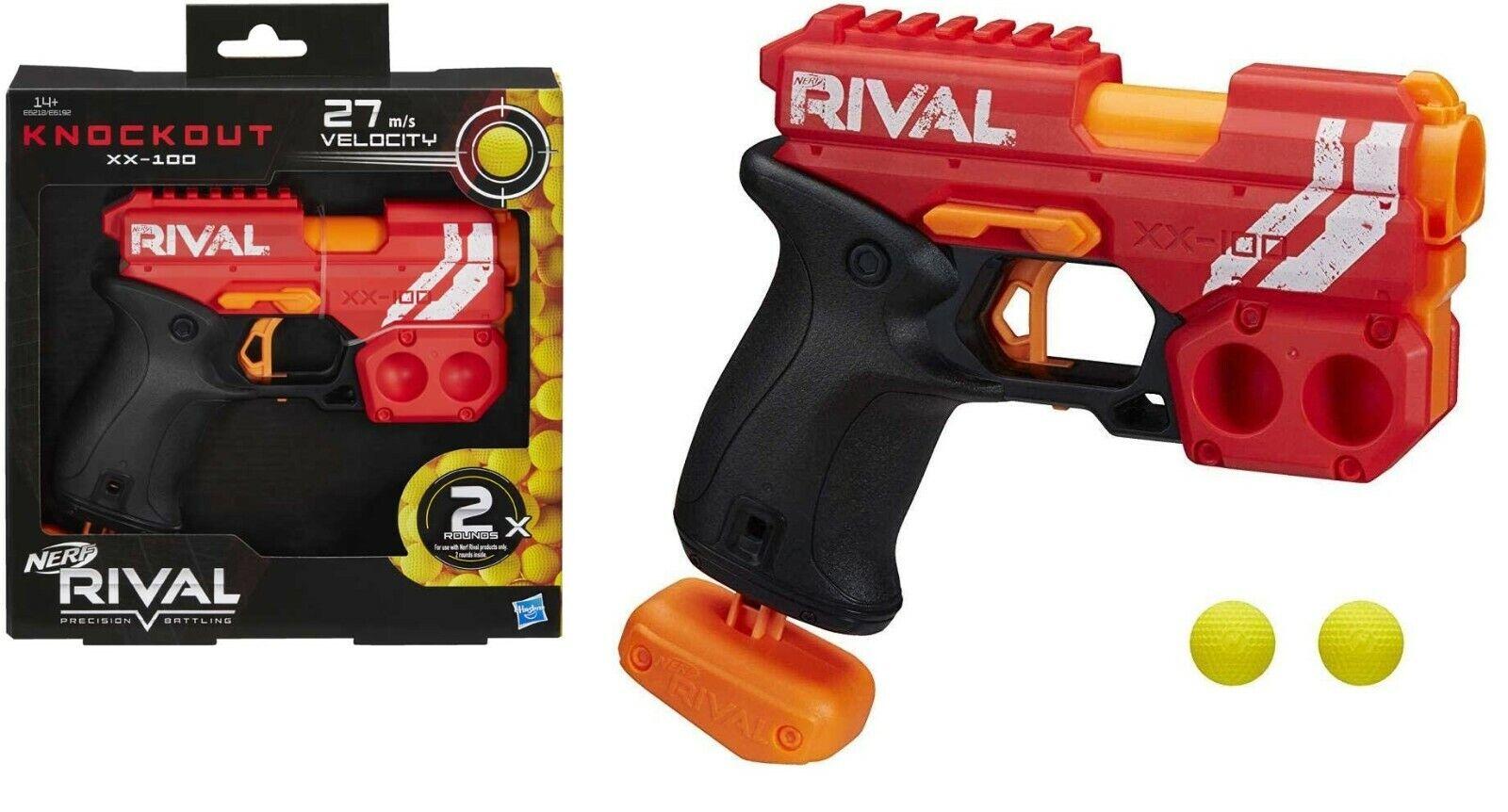 NERF Rival-red Knockout- XX-100 Blaster Ages 14+ Toy Gun Play Fire Fight Round Gift