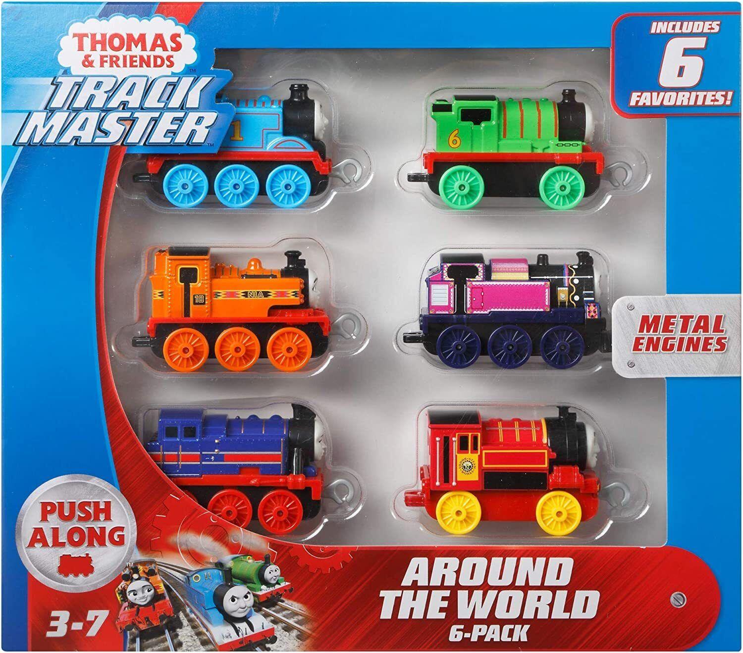 Thomas & Friends Motorised Trackmaster. World 6 Pack Metal Train Engine, Multicolor