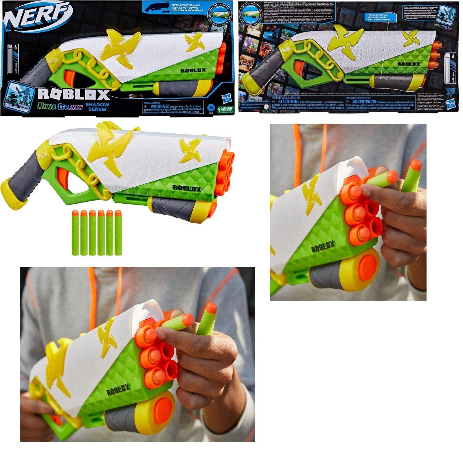Nerf Roblox Ninja Legends Shadow Sensei Dart Blaster Ages 8+ Toy Gun Fire Play