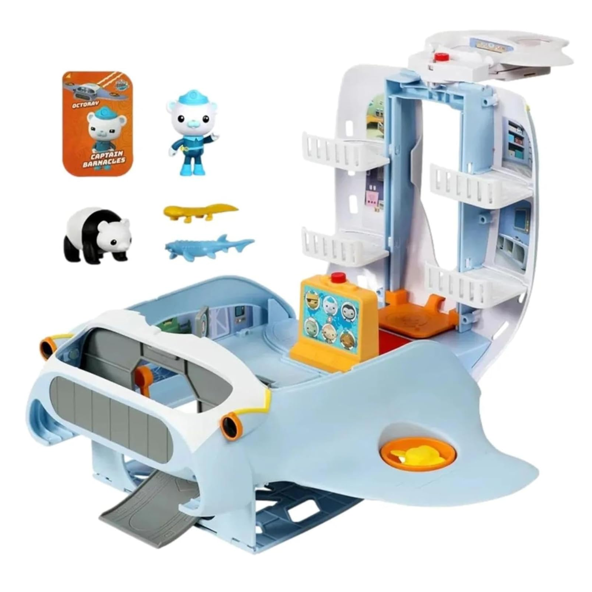 Octonauts Octoray Transforming Playset 25+ Lights Sounds 7-Piece Set Multicolor