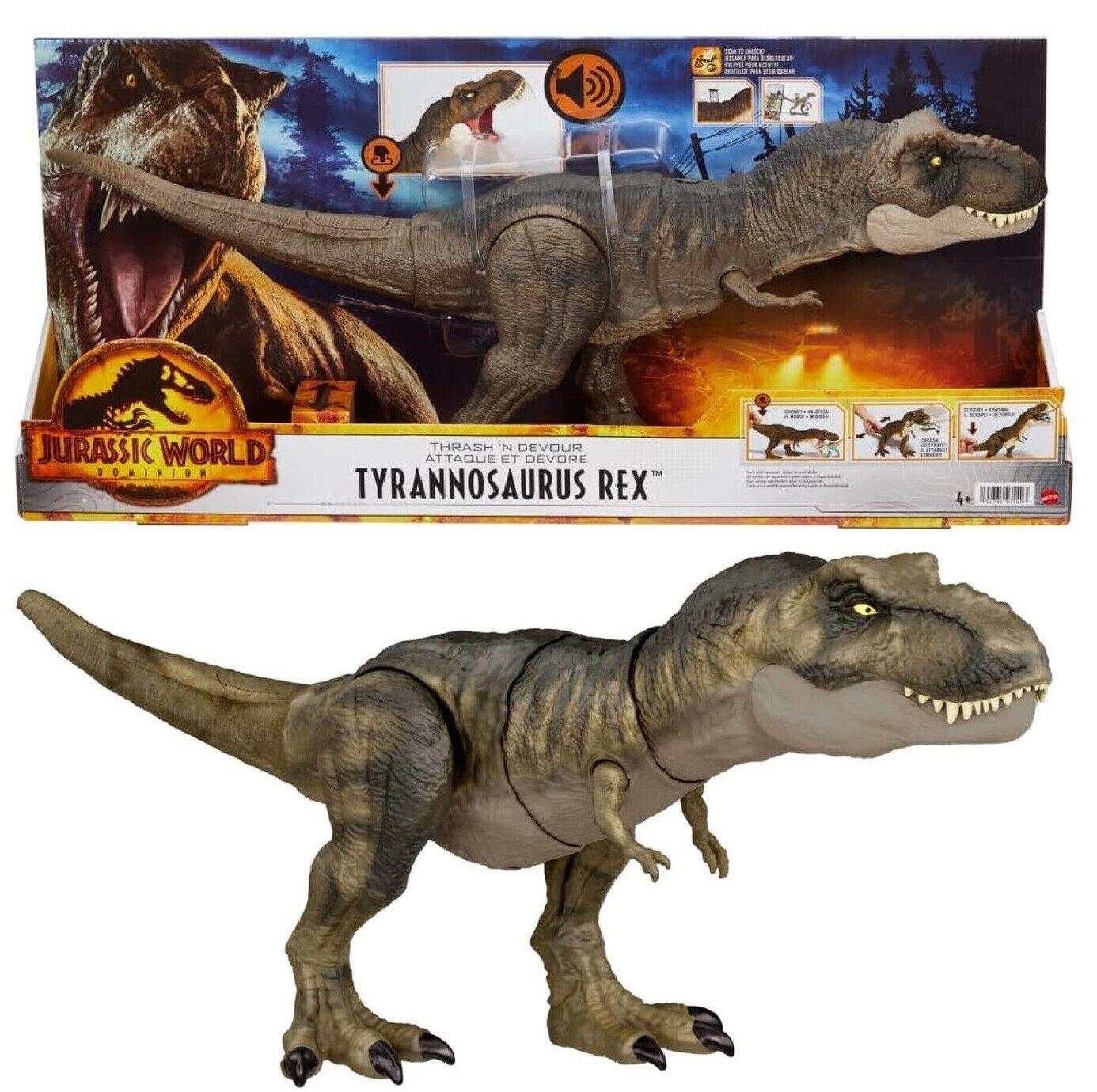 Jurassic World Thrash 'N Devour Tyrannosaurus Rex Ages 4+ New Toy Dinosaur Dino