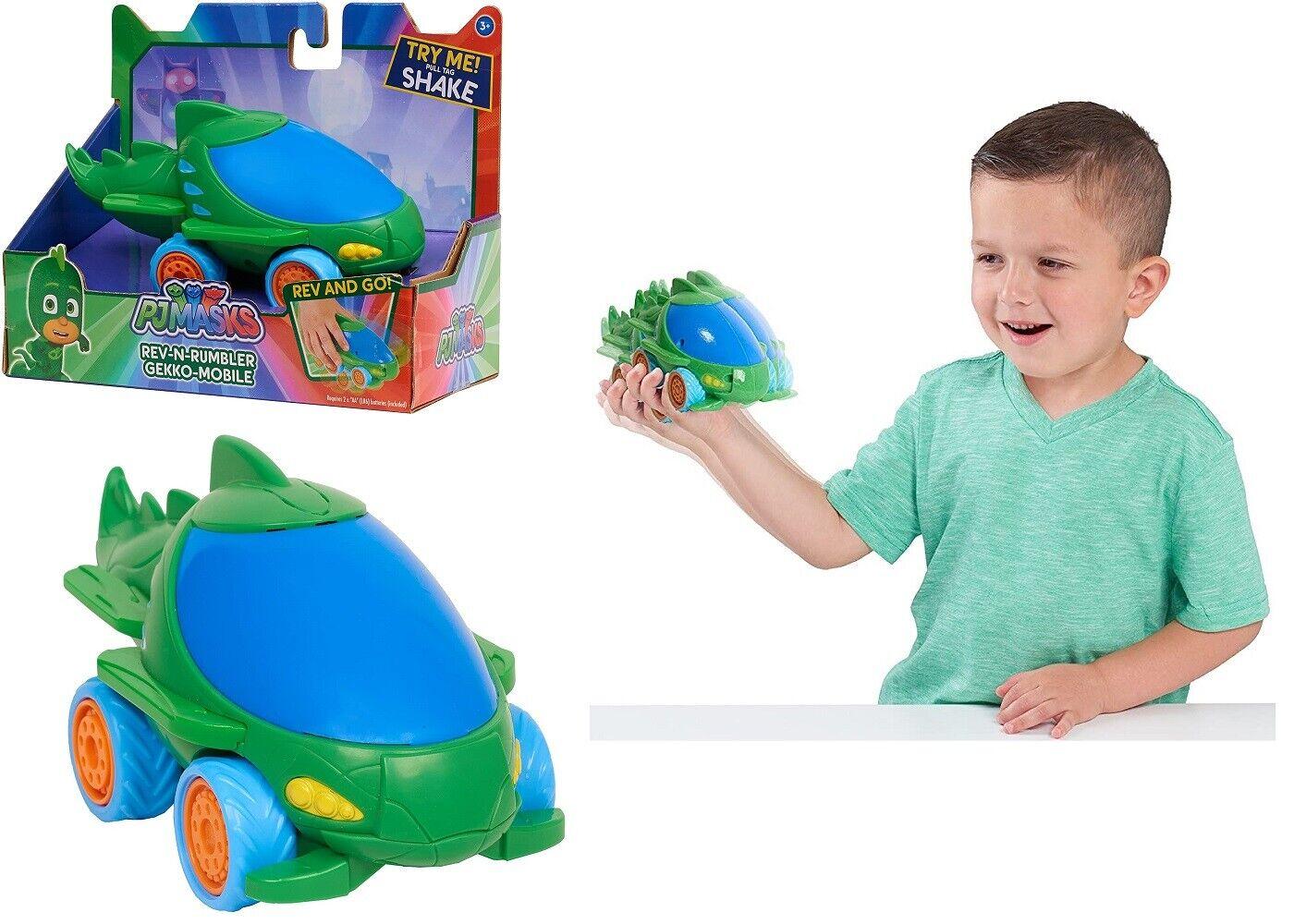 PJ Masks Rev-N-Rumbler Gekko mobile Shake Car Race Fun
