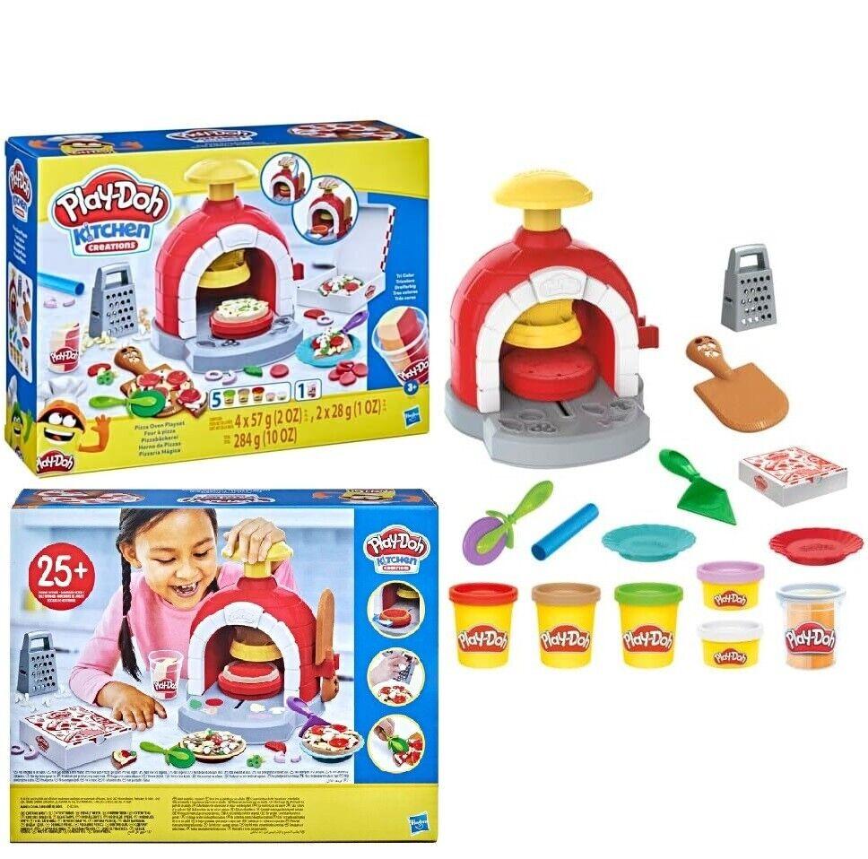 Play-Doh Kitchen Creations Pizza Oven Playset Play Food Playdoh Slice Cans Gift
