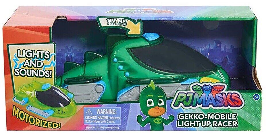 PJ Masks Light Up Racers Gekko-mobile for Ages 3+ Toy Car Play Race Gift Fun