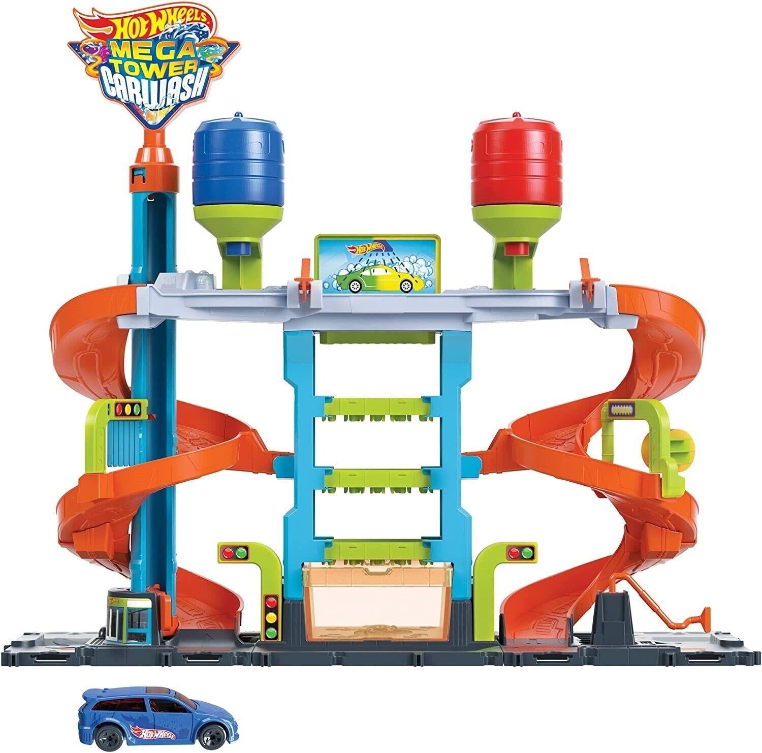 Hot Wheels Colour Shifters City Mega Tower Car Wash Ages 4+ New Toy Play Water