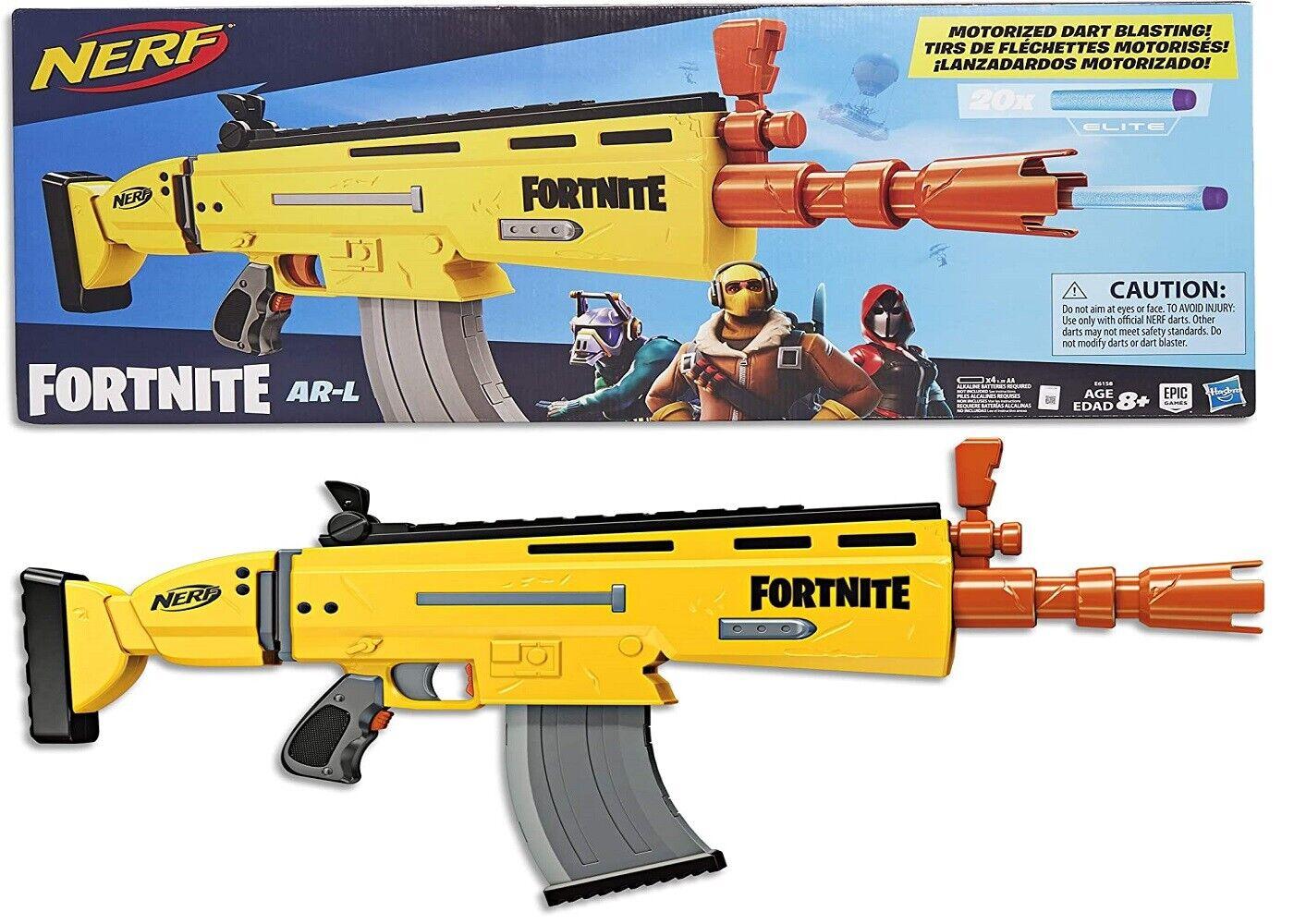 Nerf Fortnite AR-L Scar Elite Blaster Motorized Blaster Ages 8+ Toy Gun Fire Fun
