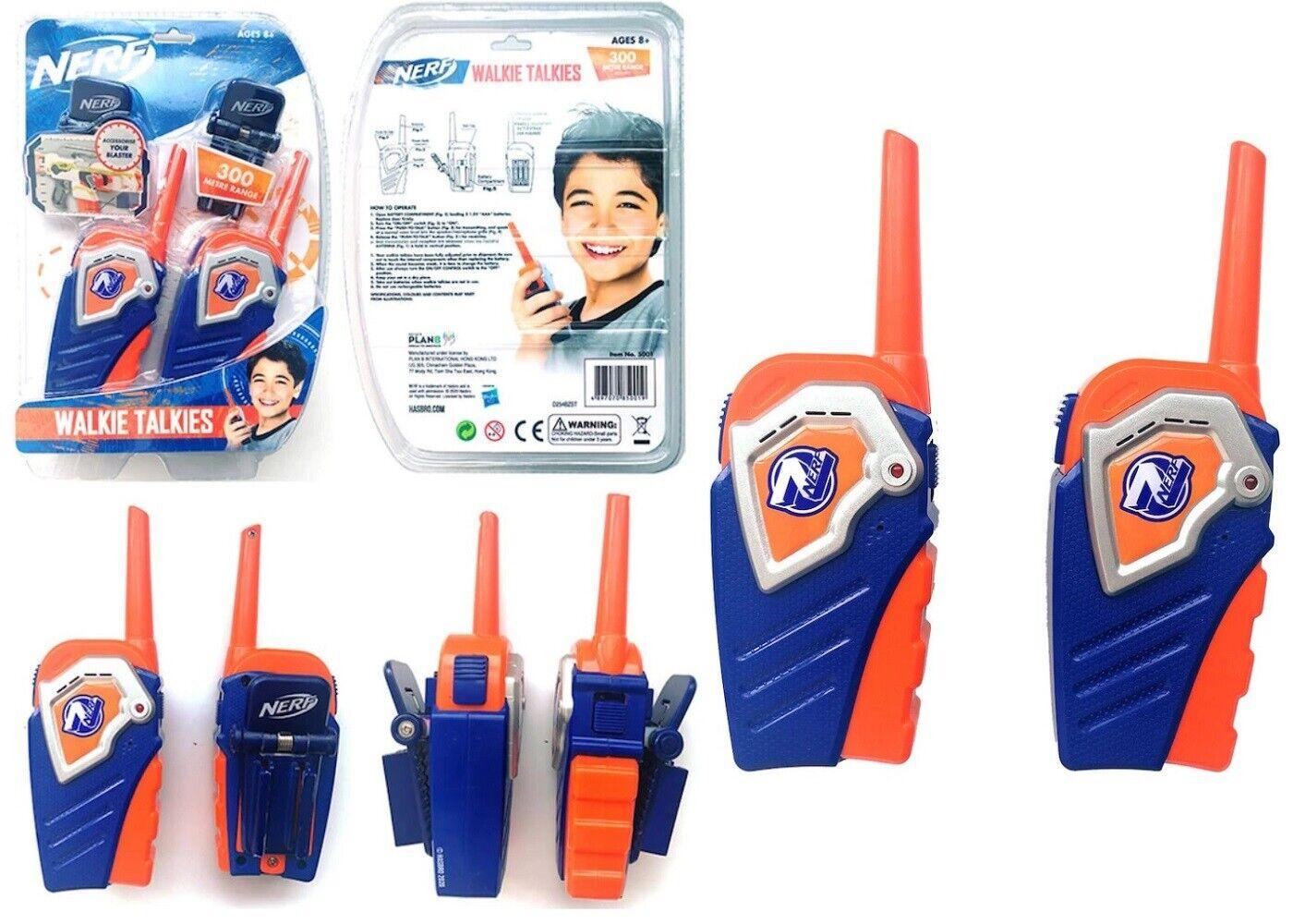 NERF Walkie Talkie Set 300 Meter Range Ages 8+ Toy Phone Battle Talk Play Gift