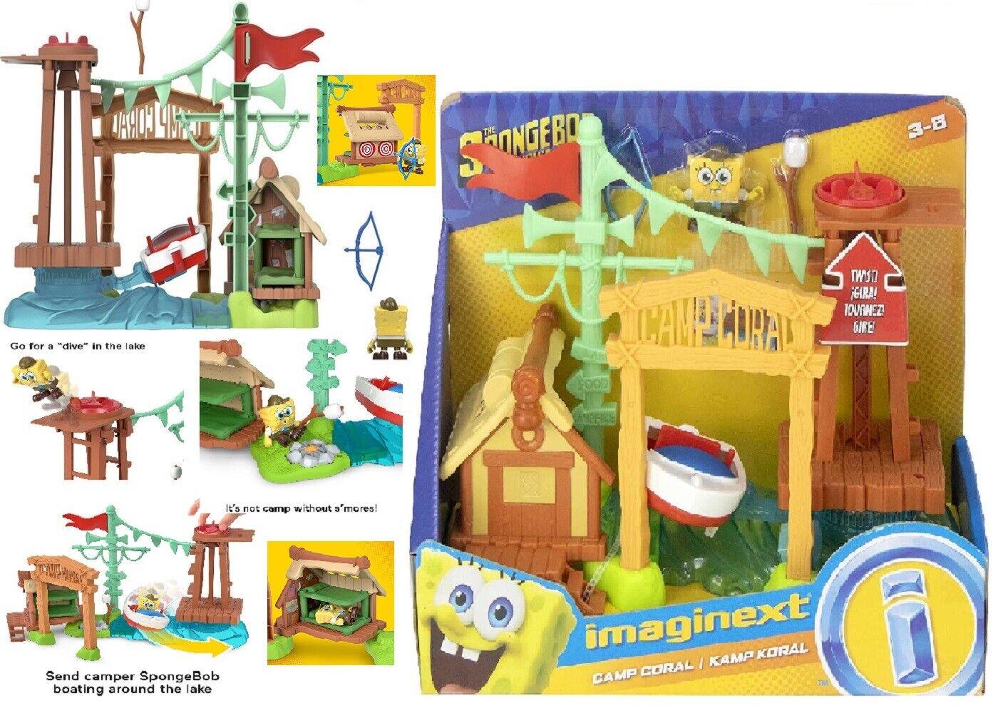 Fisher-Price Imaginext SpongeBob Camp Coral Campground Playset Ages 3+ Toy Boat
