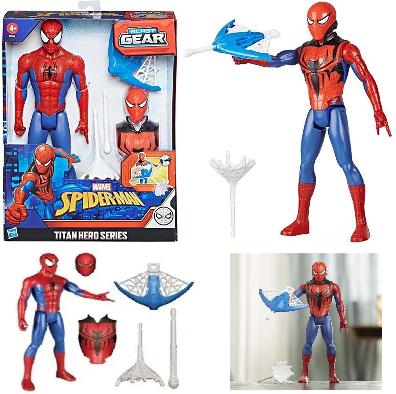 Marvel Spider-Man Titan Hero Series Blast Gear Action Figure Launcher Spiderman