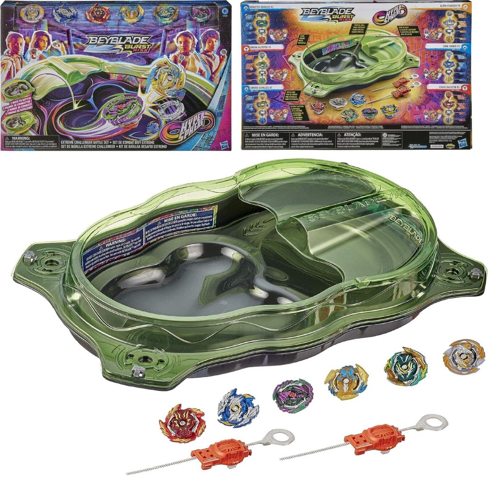 Beyblade Burst Rise Hypersphere Extreme Challenger Battle Set Wit Beystadium