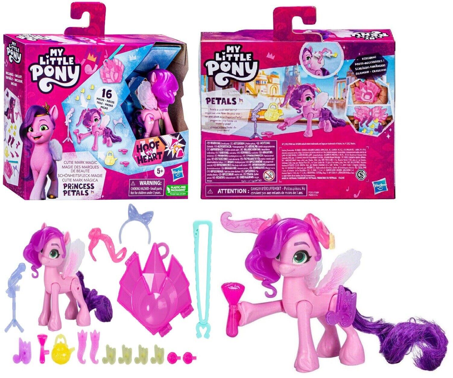 My Little Pony Princess Petals Cutie Mark Magic 3-Inch Hoof to Heart Pony Surprise Accessories