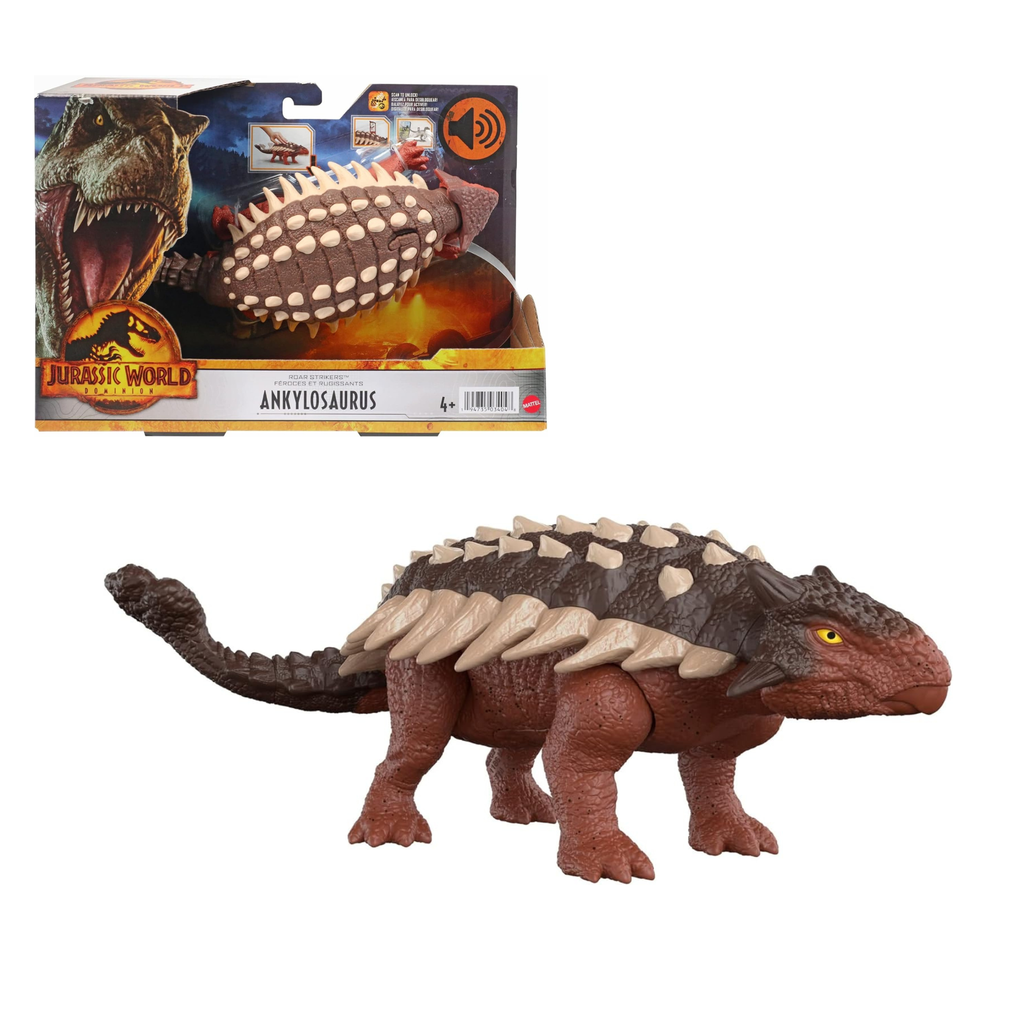 Jurassic World Roar Strikers Dinosaur Ankylosaurus
