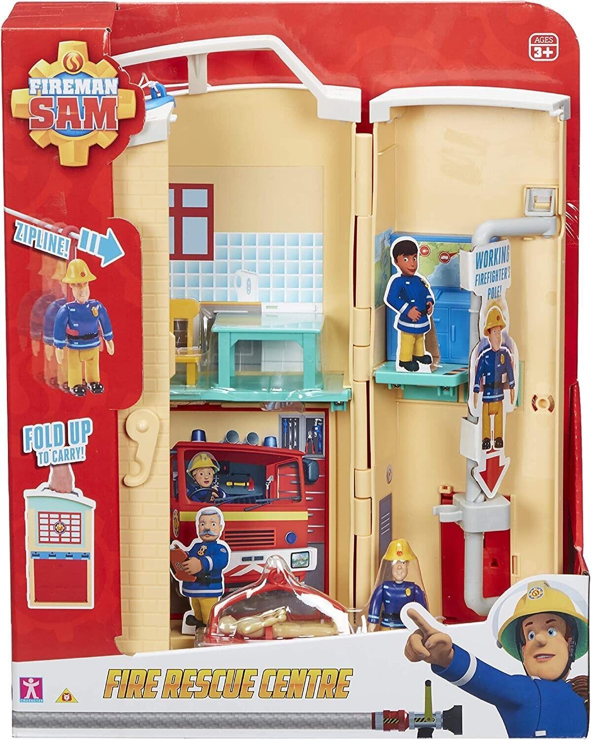 Fireman Sam Fire Rescue Centre Playset With Carry Handle Play Gift Set Engine