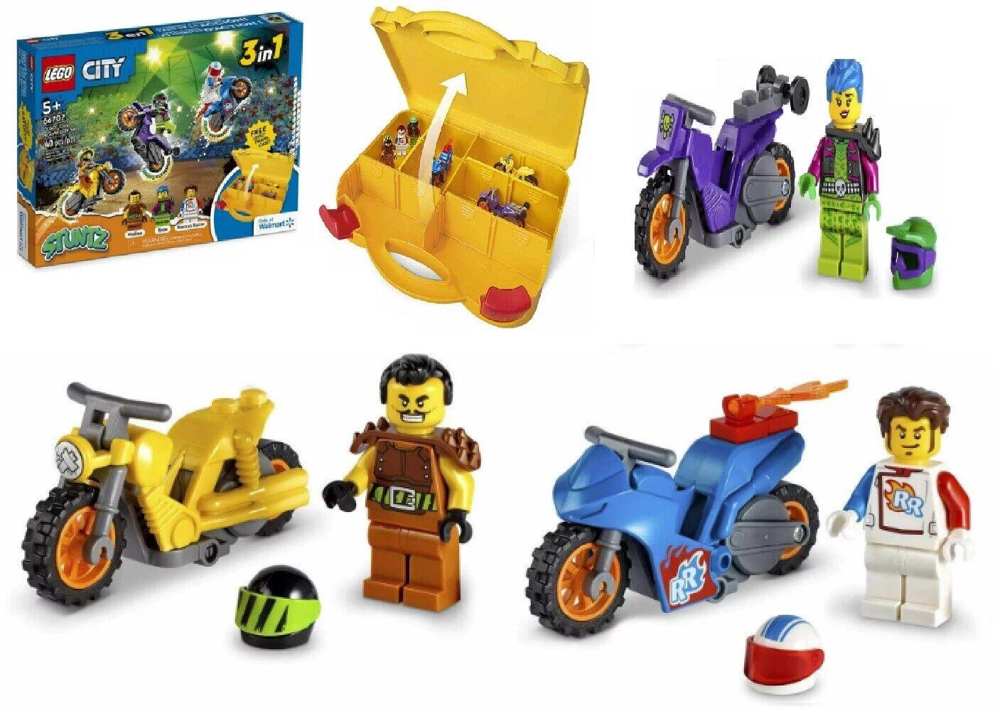 LEGO City 66707 3-in-1 Stuntz Value Set 3 Minifigures 3 Bikes and Carrying Case