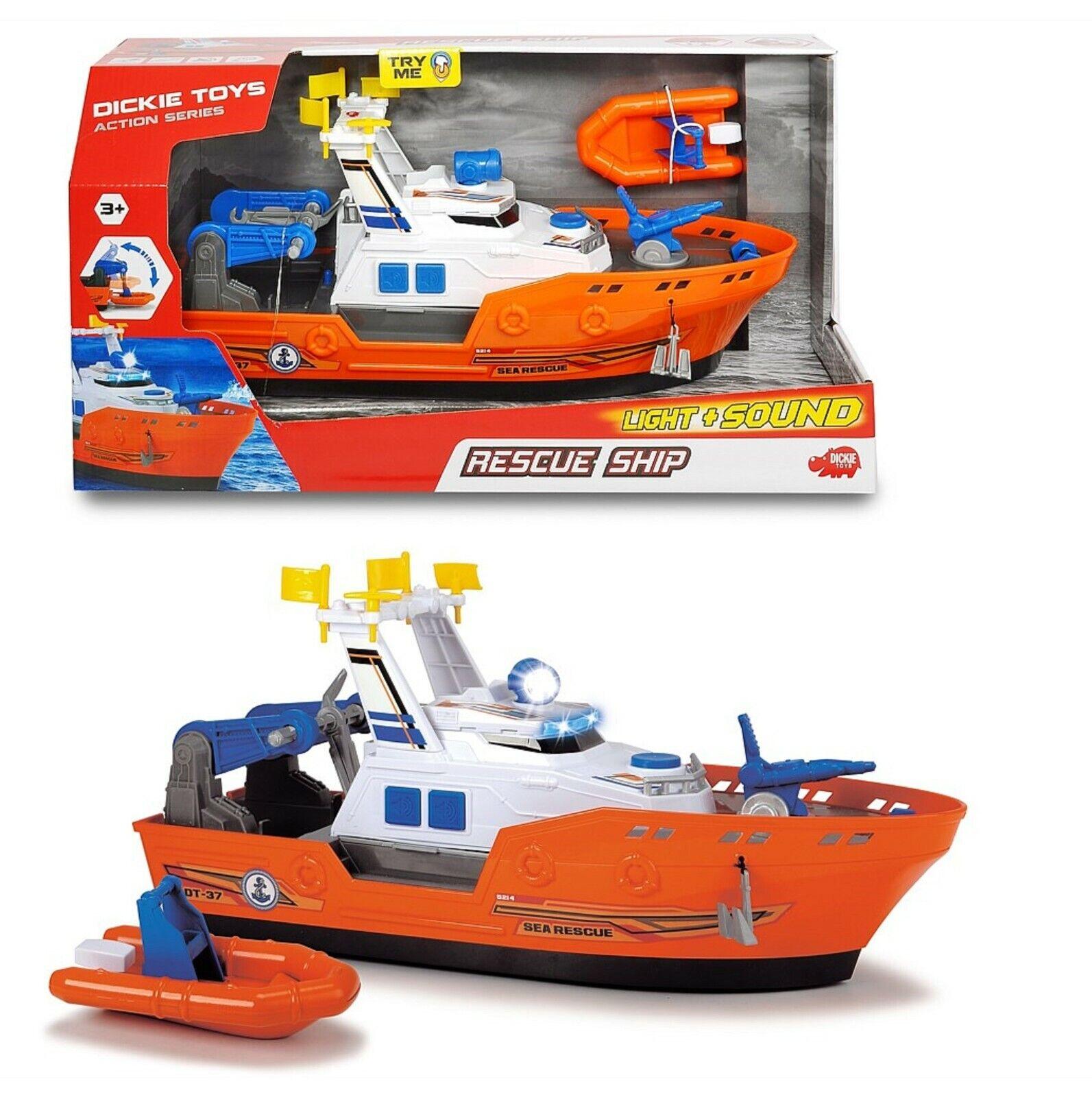 Dickie toys racing series-Rescue Boat- try me light + sound toys