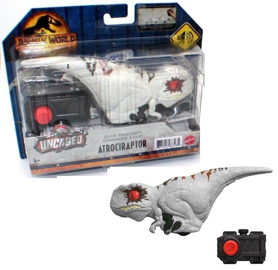 Jurassic World Dominion- Grey Atrociraptor -Uncaged Click Tracker Dinosaur Ages 4+ Dino