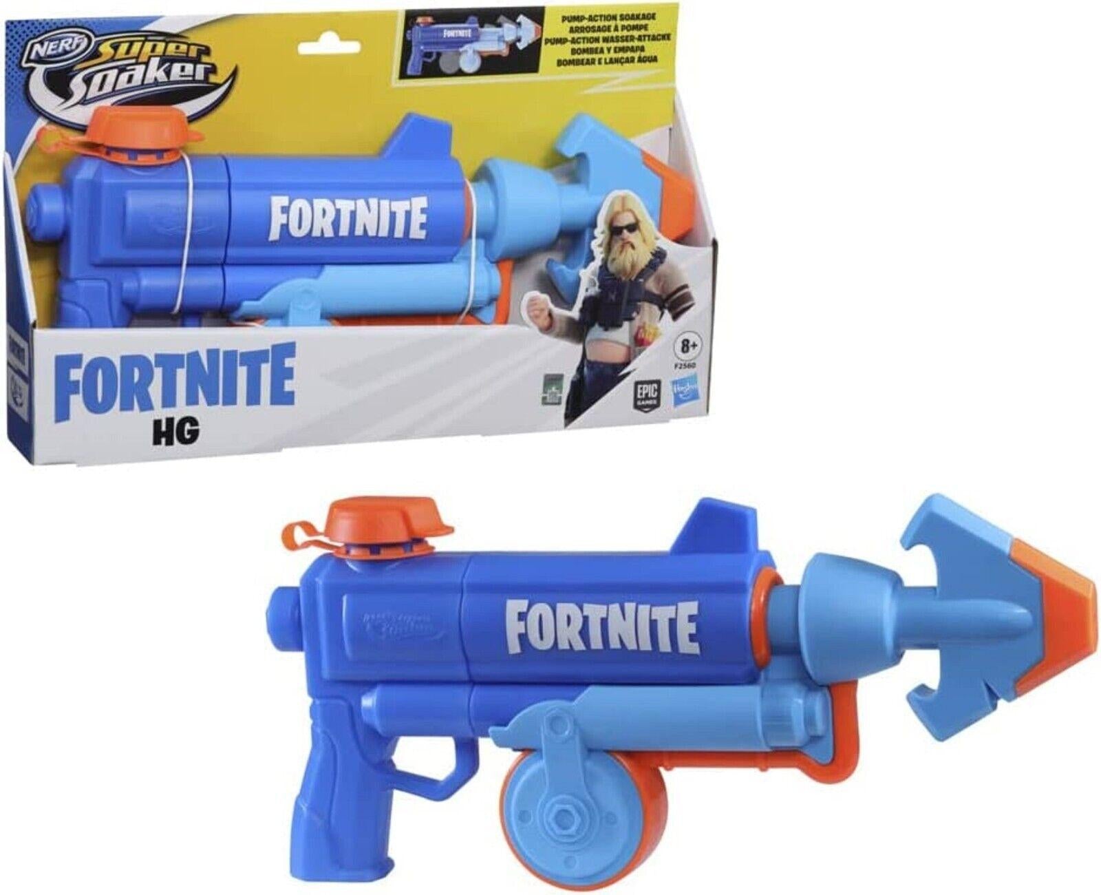 NERF Super Soaker Fortnite HG Water Blaster Pump Action Ages 8+ New Toy Gun Play