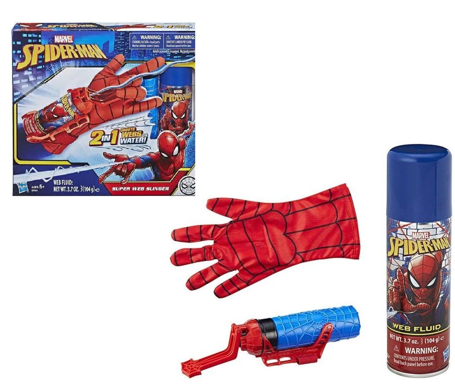 Marvel Spider-Man Super Web Slinger Ages 5+ New Toy Spiderman Fluid Spidey Play