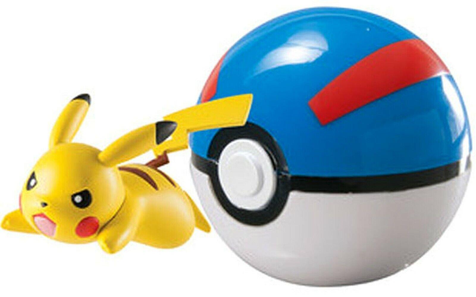 TOMY Pokemon-Pikachu and great ball-Figure Ages 4+ Game
